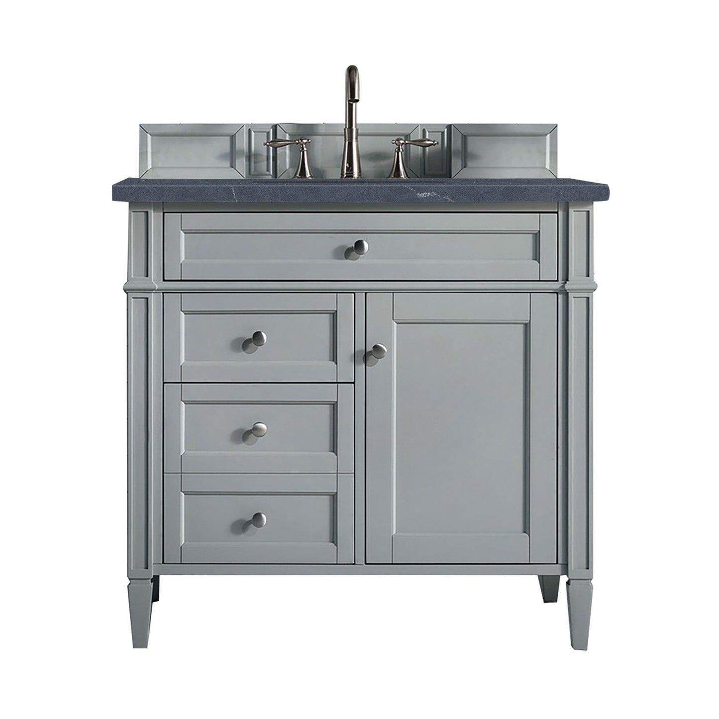 
                  
                    Brittany 36" Single Bathroom Vanity in Urban Gray Single Bathroom Vanity James Martin Vanities Charcoal Soapstone Silestone 
                  
                