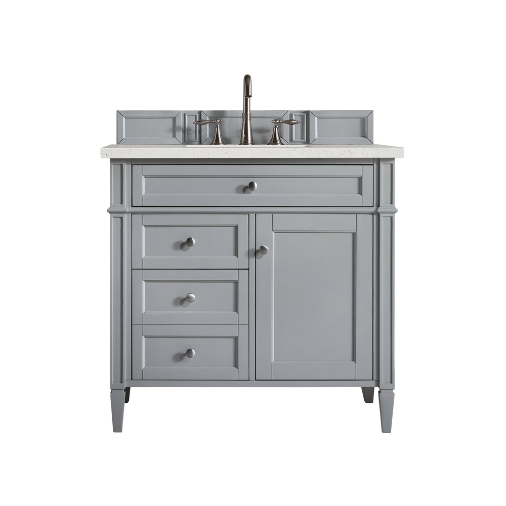 
                  
                    Brittany 36" Single Bathroom Vanity in Urban Gray Single Bathroom Vanity James Martin Vanities Lime Delight Silestone 
                  
                