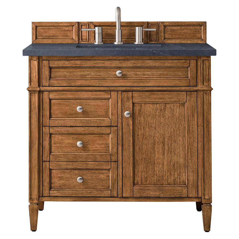 
                  
                    Brittany 36" Single Vanity Cabinet in Saddle Brown Single Bathroom Vanity James Martin Vanities Charcoal Soapstone Silestone 
                  
                