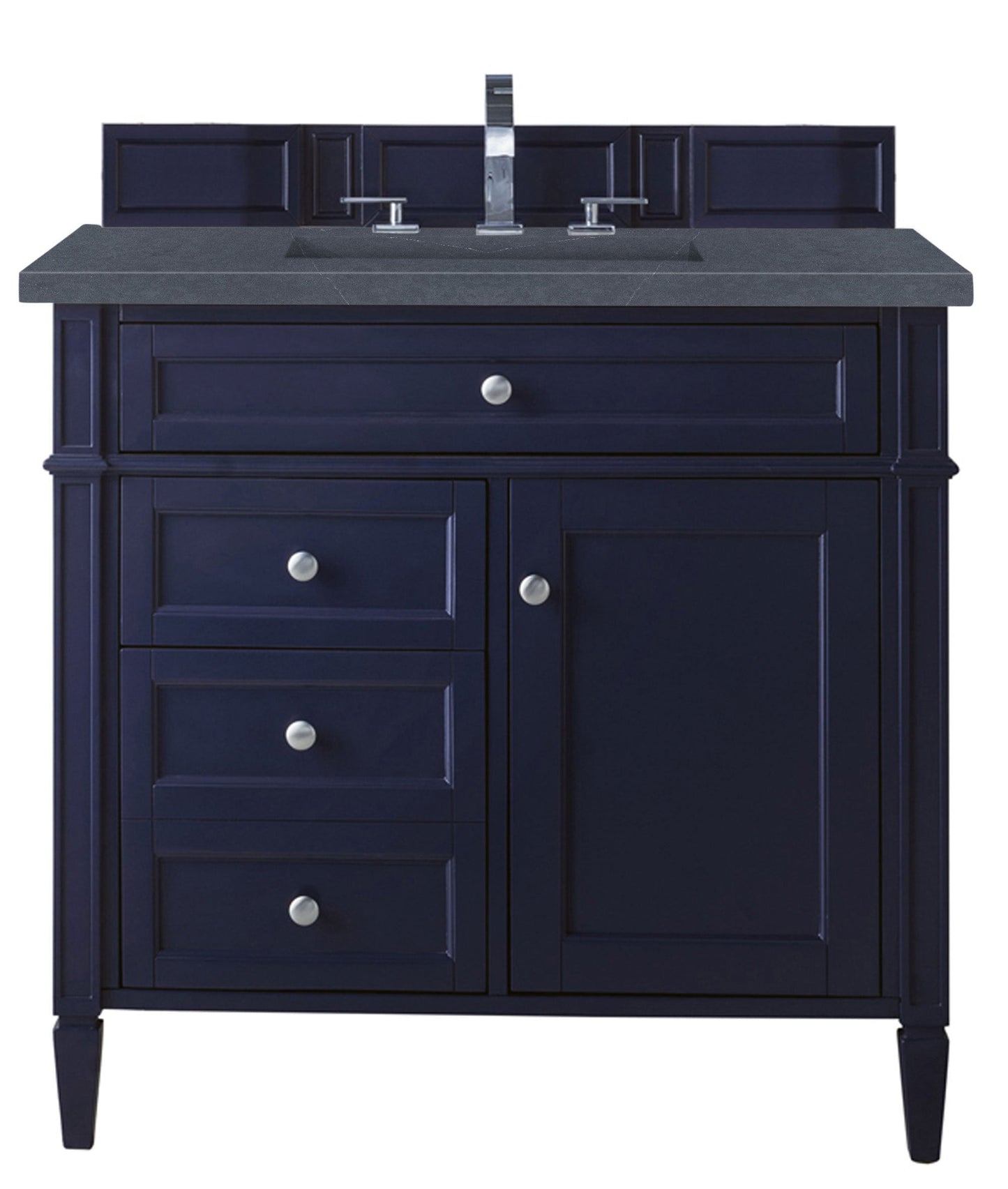 
                  
                    Brittany 36" Single Vanity in Victory Blue Single Bathroom Vanity James Martin Vanities Charcoal Soapstone Silestone 
                  
                