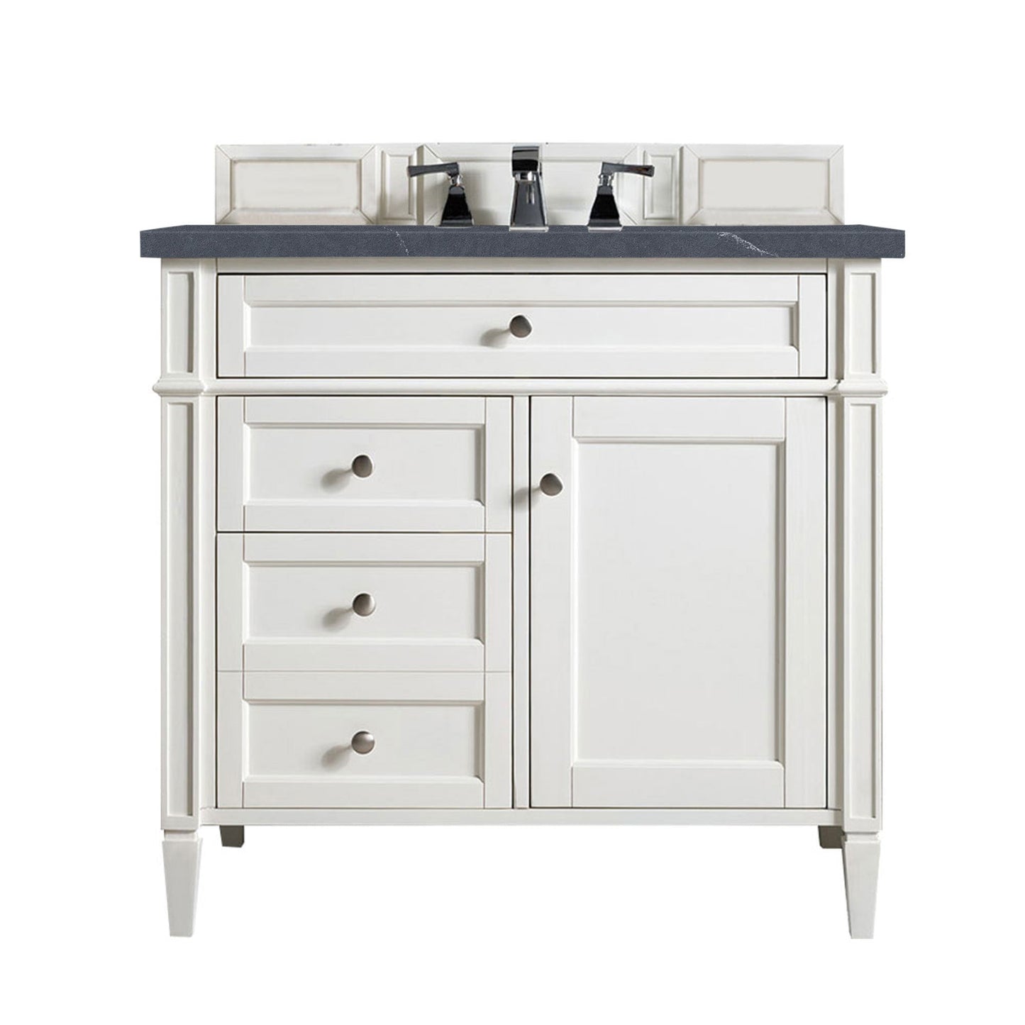 
                  
                    Brittany 36"Single Bathroom Vanity in Bright White Single Bathroom Vanity James Martin Vanities Charcoal Soapstone Silestone 
                  
                