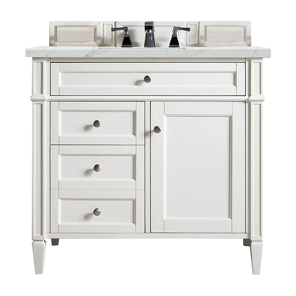 
                  
                    Brittany 36"Single Bathroom Vanity in Bright White Single Bathroom Vanity James Martin Vanities Ethereal Noctis Silestone 
                  
                