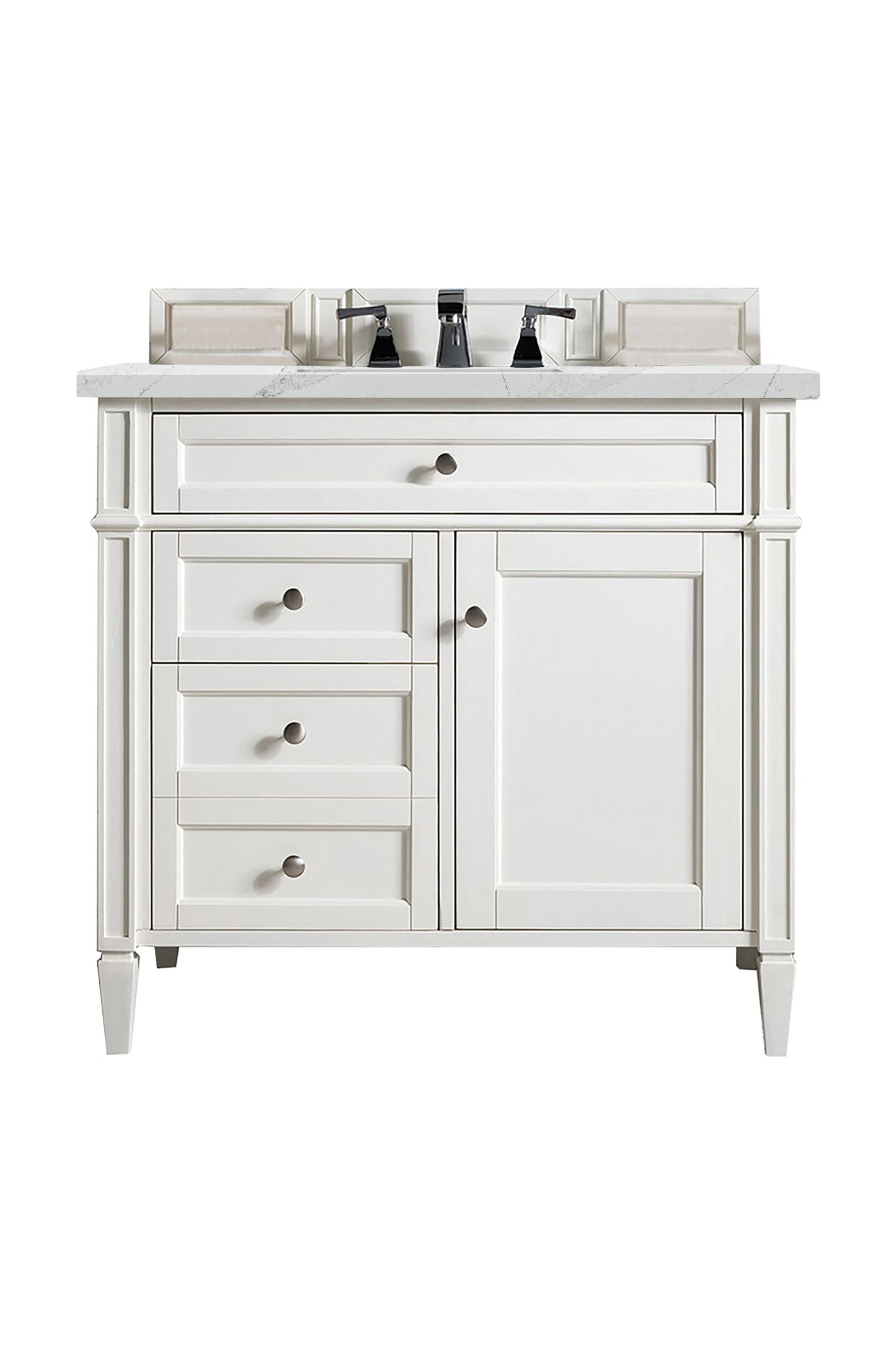 
                  
                    Brittany 36"Single Bathroom Vanity in Bright White Single Bathroom Vanity James Martin Vanities Ethereal Noctis Silestone 
                  
                