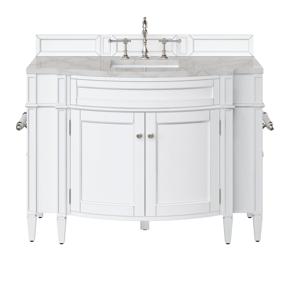 
                  
                    Brittany 46" Single Bathroom Vanity Single Bathroom Vanity James Martin Vanities Victorian Silver Silestone 
                  
                