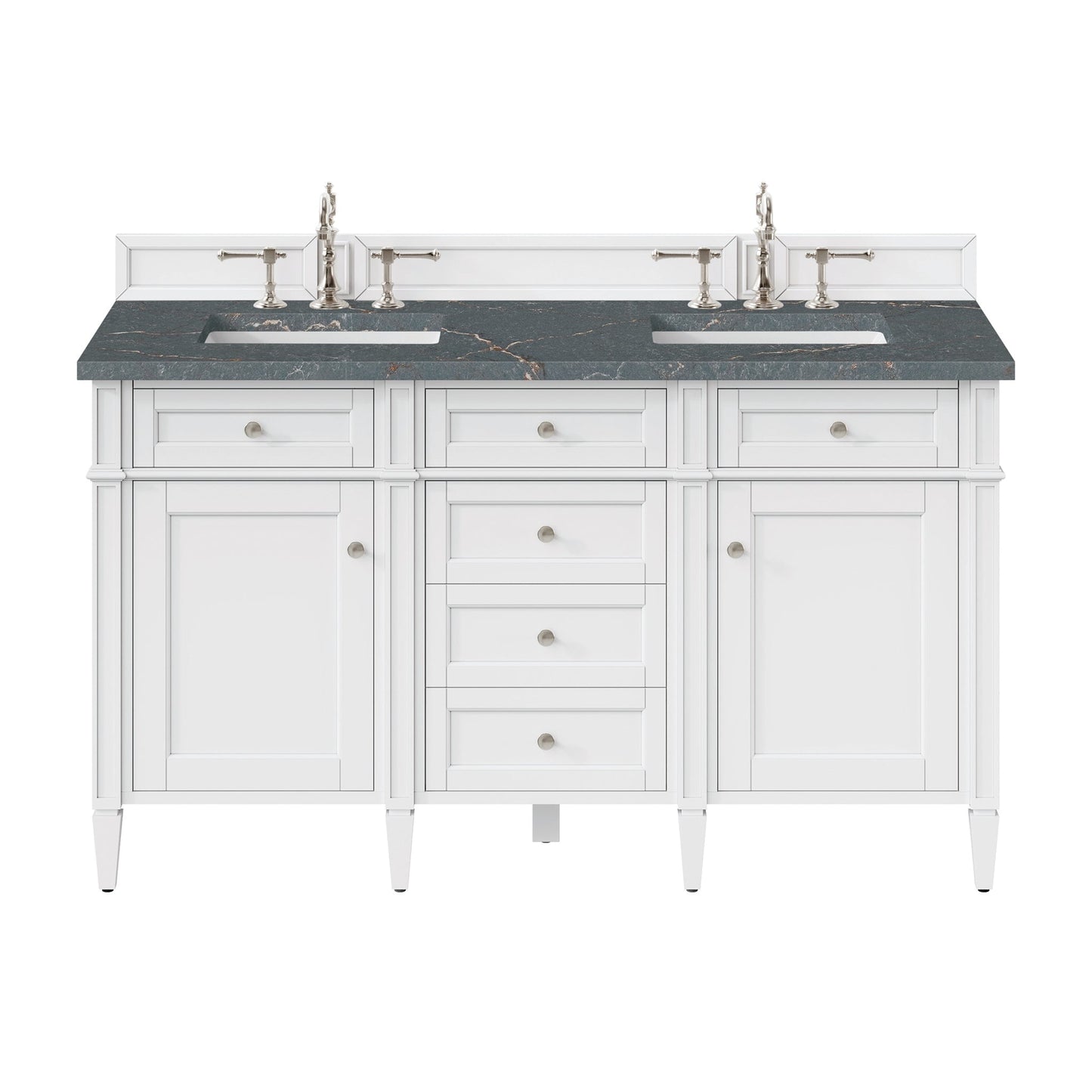 
                  
                    Brittany 48" Single Bathroom Vanity in Bright White Single Bathroom Vanity James Martin Vanities Parisien Bleu Silestone 
                  
                