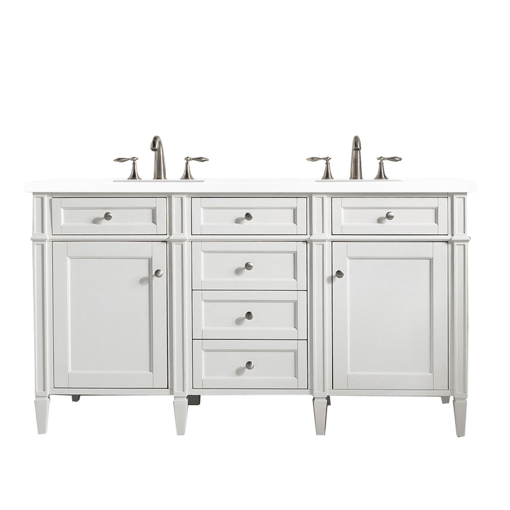 
                  
                    Brittany 48" Single Bathroom Vanity in Bright White Single Bathroom Vanity James Martin Vanities White Zeus Silestone 
                  
                