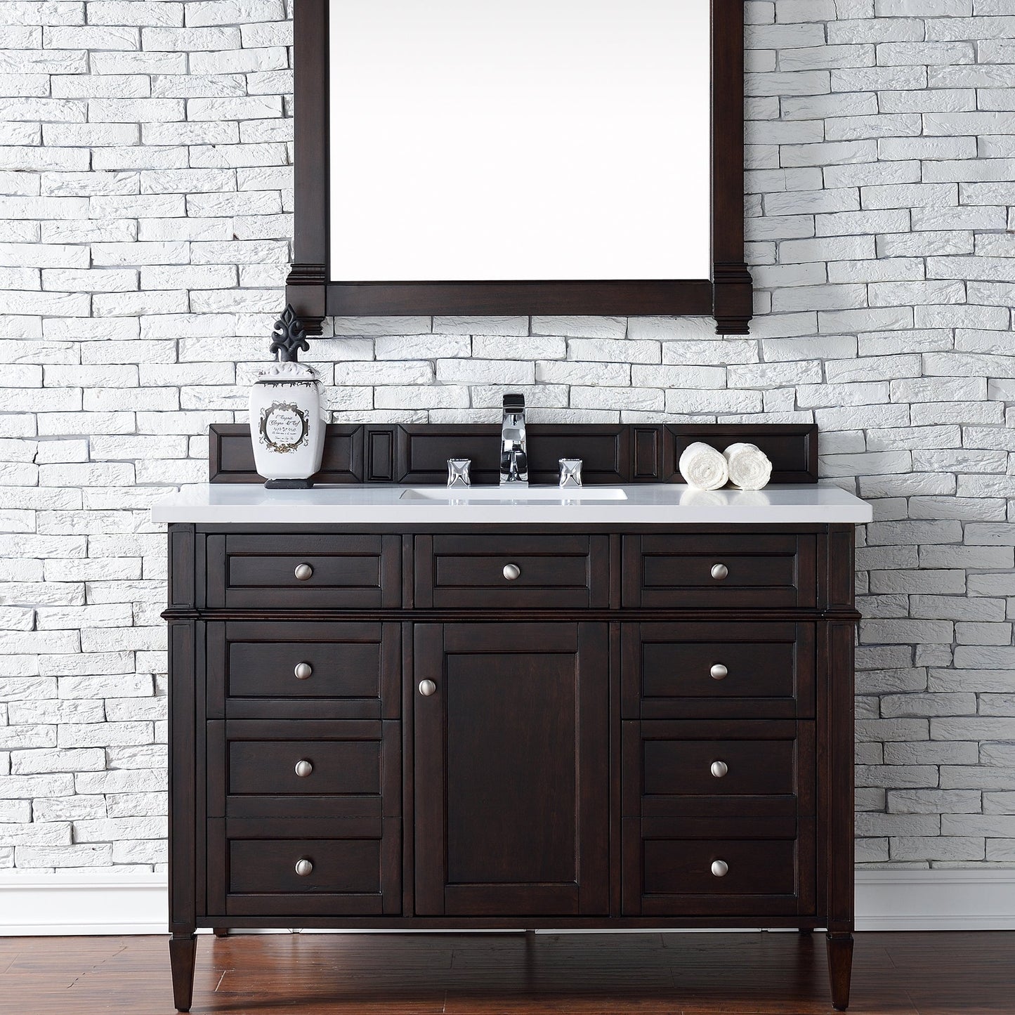 Brittany 48" Single Bathroom Vanity in Burnished Mahogany Single Bathroom Vanity James Martin Vanities Select Your Top 