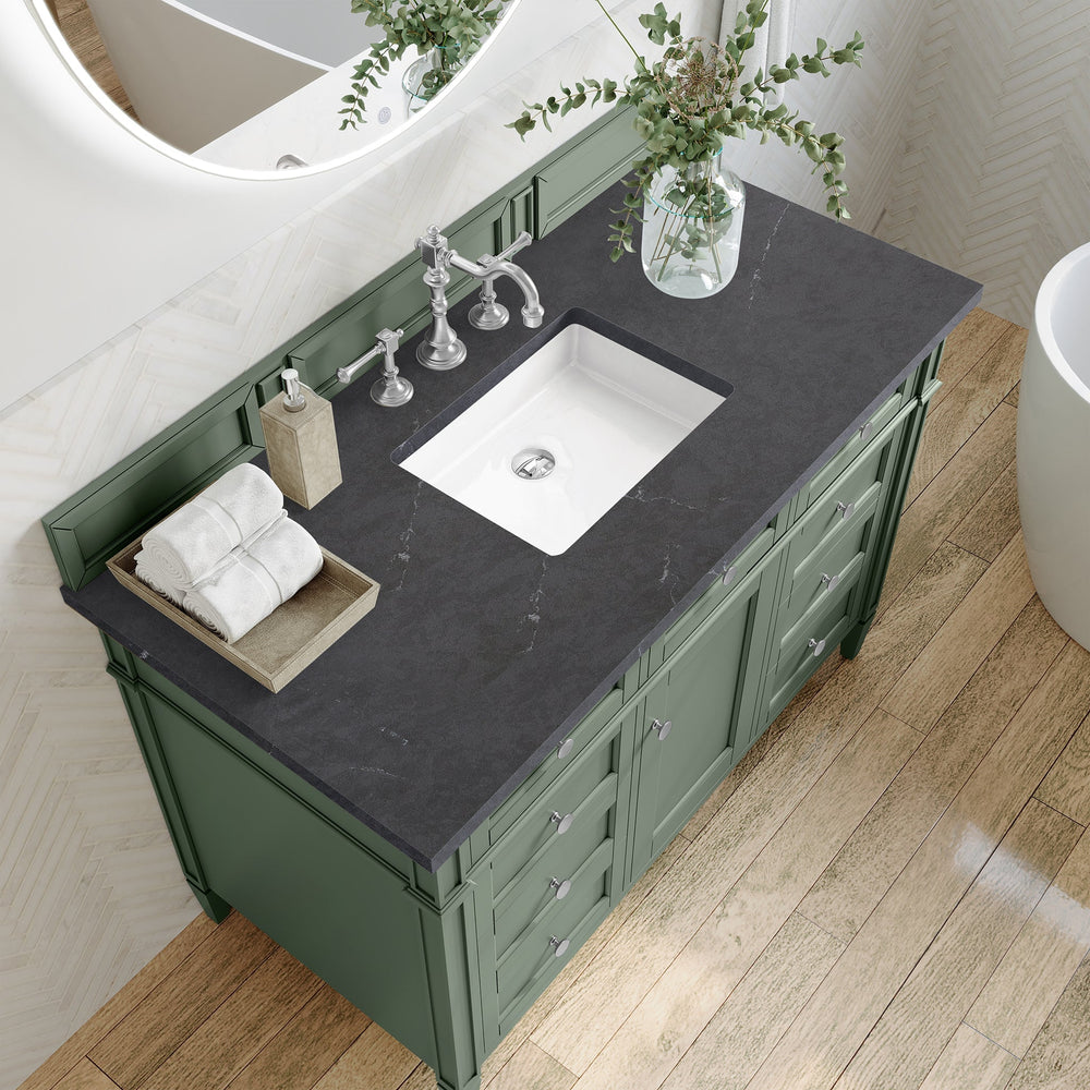 
                  
                    Brittany 48" Single Bathroom Vanity in Smokey Celadon Single Bathroom Vanity James Martin Vanities Charcoal Soapstone Silestone 
                  
                