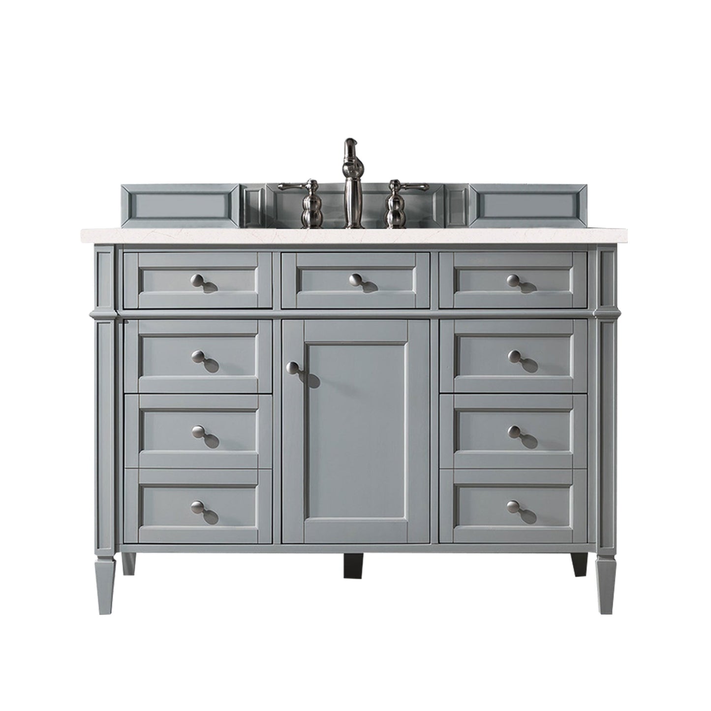 
                  
                    Brittany 48" Single Bathroom Vanity in Urban Gray Single Bathroom Vanity James Martin Vanities Eternal Marfil Silestone 
                  
                