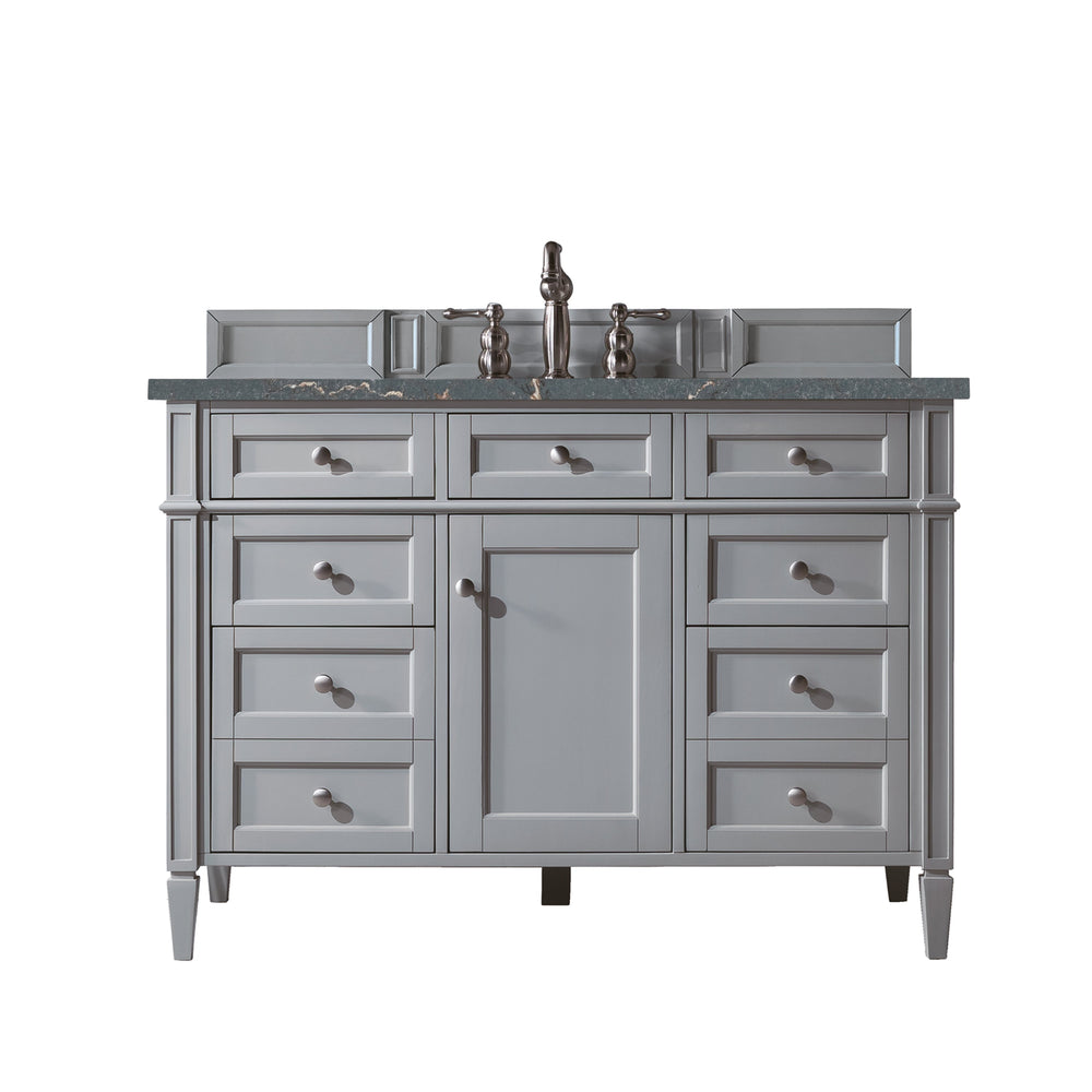 
                  
                    Brittany 48" Single Bathroom Vanity in Urban Gray Single Bathroom Vanity James Martin Vanities Parisien Bleu Silestone 
                  
                