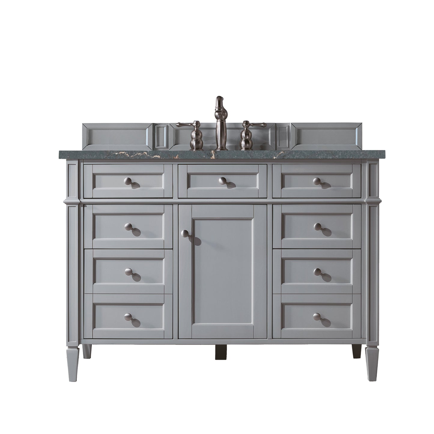 
                  
                    Brittany 48" Single Bathroom Vanity in Urban Gray Single Bathroom Vanity James Martin Vanities Parisien Bleu Silestone 
                  
                