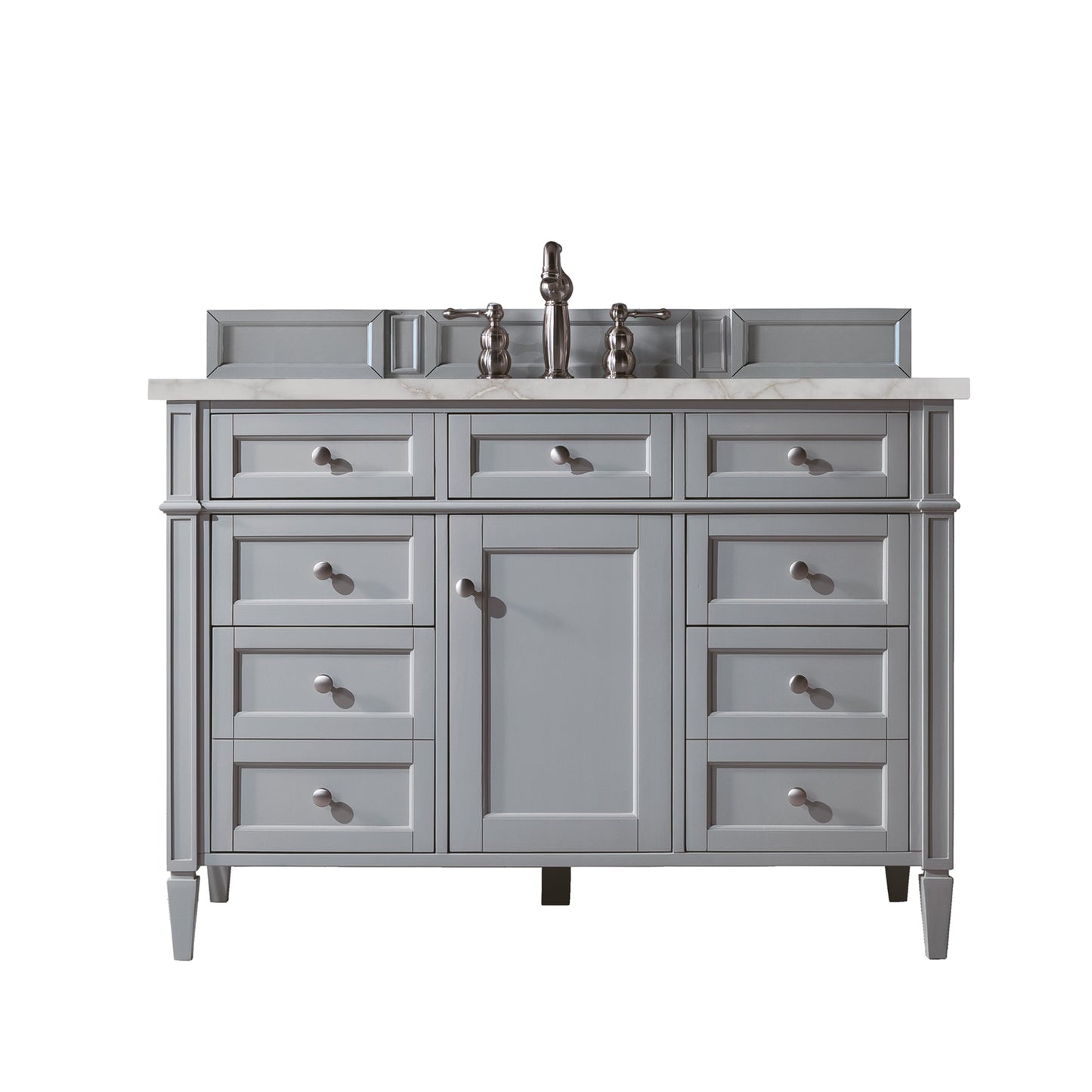 
                  
                    Brittany 48" Single Bathroom Vanity in Urban Gray Single Bathroom Vanity James Martin Vanities Victorian Silver Silestone 
                  
                