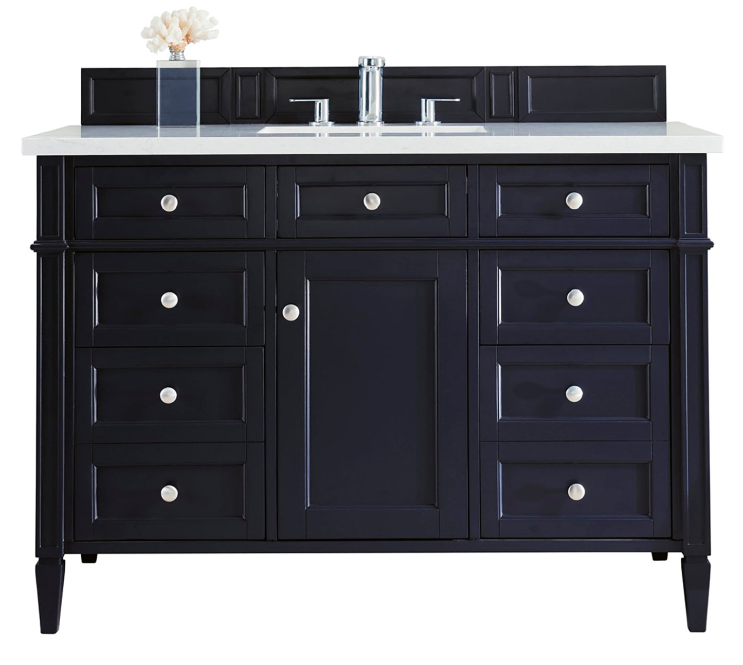 
                  
                    Brittany 48" Single Bathroom Vanity in Victory Blue Single Bathroom Vanity James Martin Vanities Eternal Jasmine Pearl Silestone 
                  
                