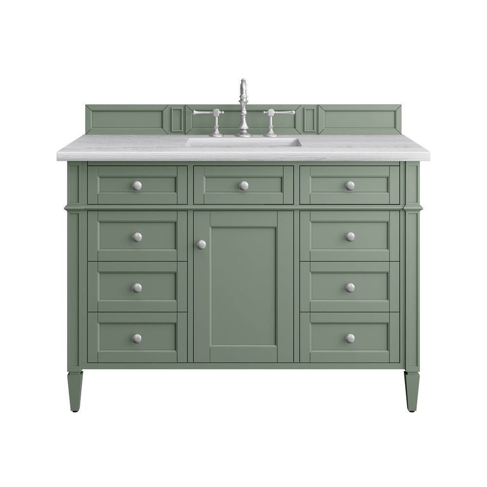 Brittany 48" Single Bathroom Vanity Single Bathroom Vanity James Martin Vanities Smokey Celadon Arctic Fall Solid Surface 