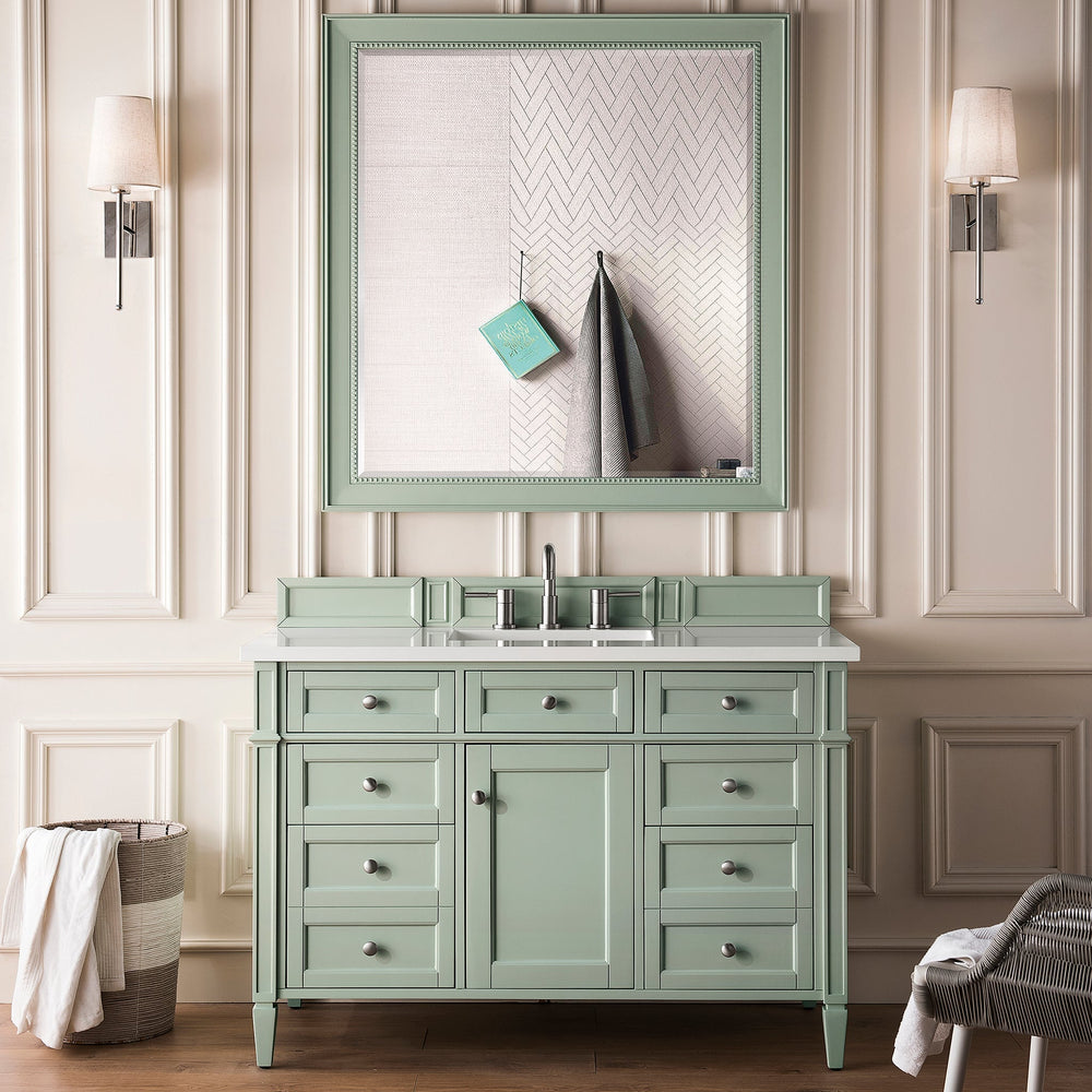 
                  
                    Brittany 48" Single Vanity Cabinet in Sage Green Single Bathroom Vanity James Martin Vanities Select Your Top 
                  
                