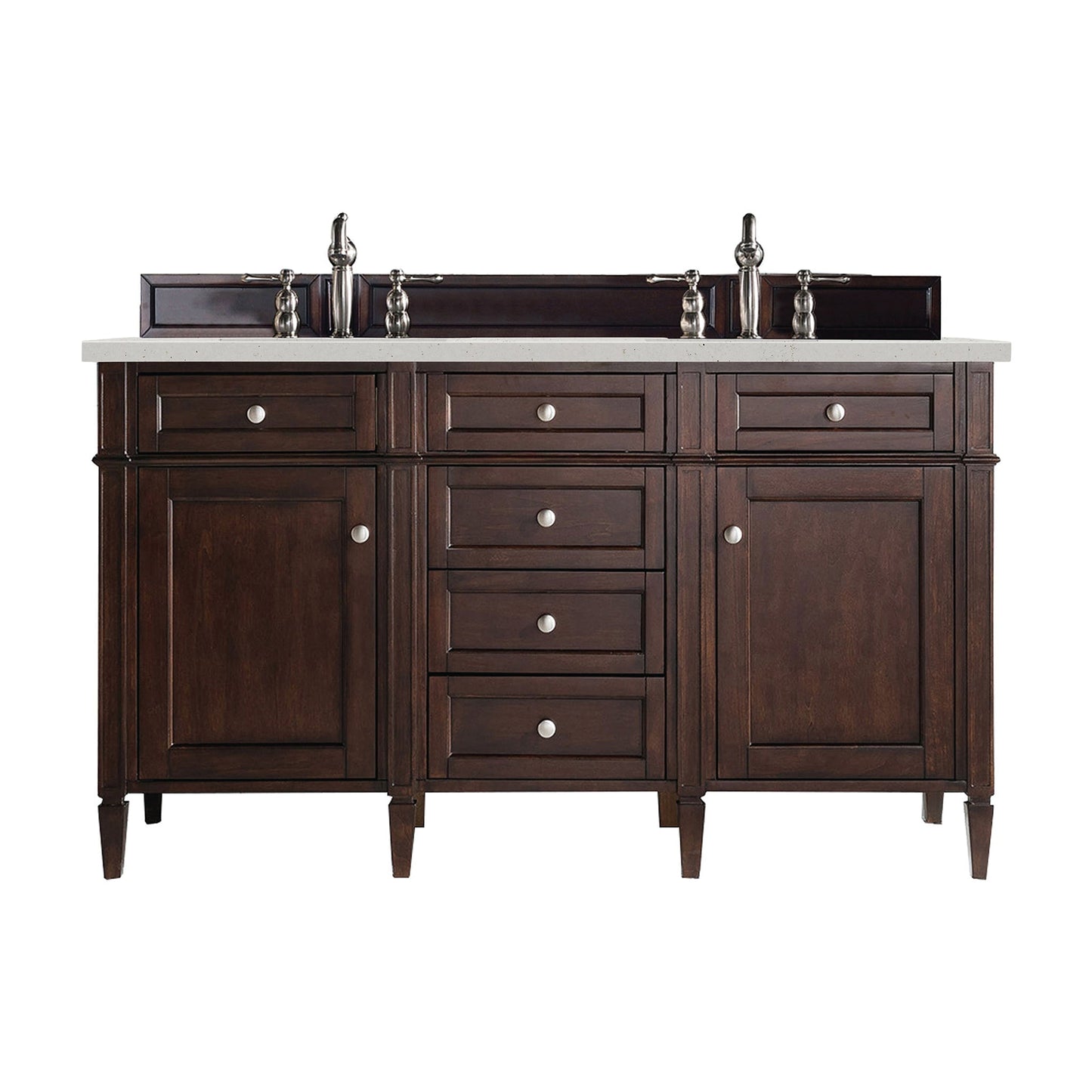 
                  
                    Brittany 60" Double Bathroom Vanity in Burnished Mahogany Double bathroom Vanity James Martin Vanities Lime Delight Quartz 
                  
                