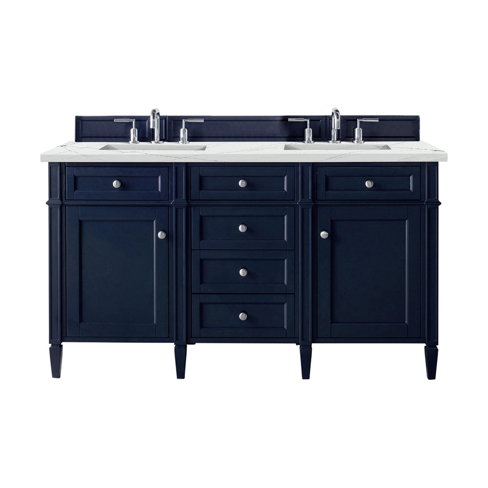 
                  
                    Brittany 60" Double Bathroom Vanity in Victory Blue Double bathroom Vanity James Martin Vanities Ethereal Noctis Silestone 
                  
                