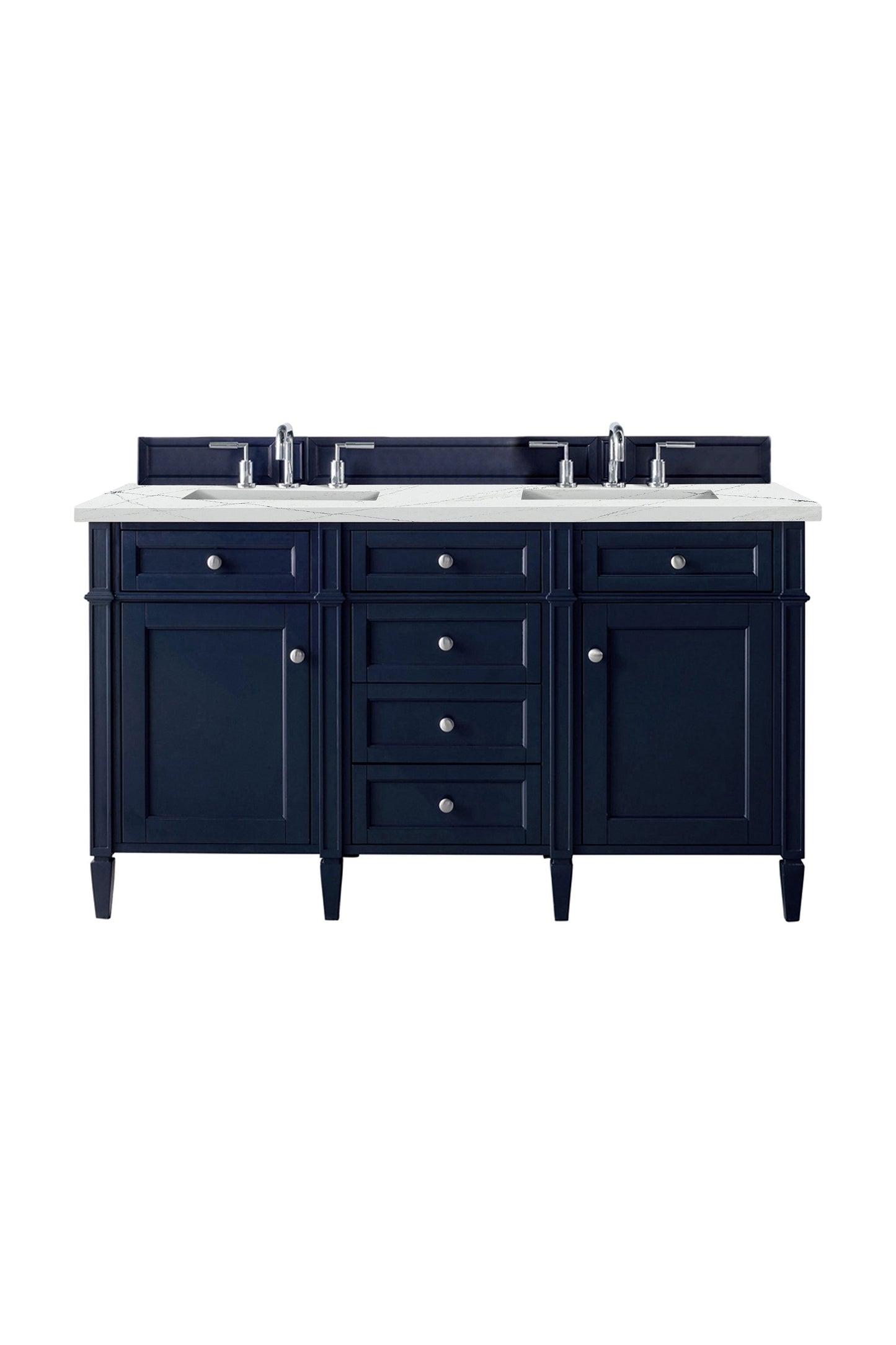 
                  
                    Brittany 60" Double Bathroom Vanity in Victory Blue Double bathroom Vanity James Martin Vanities Ethereal Noctis Silestone 
                  
                