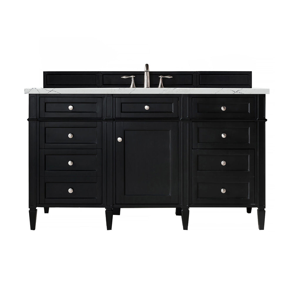 
                  
                    Brittany 60" Single Bathroom Vanity in Black Onyx Single Bathroom Vanity James Martin Vanities Ethereal Noctis Silestone 
                  
                