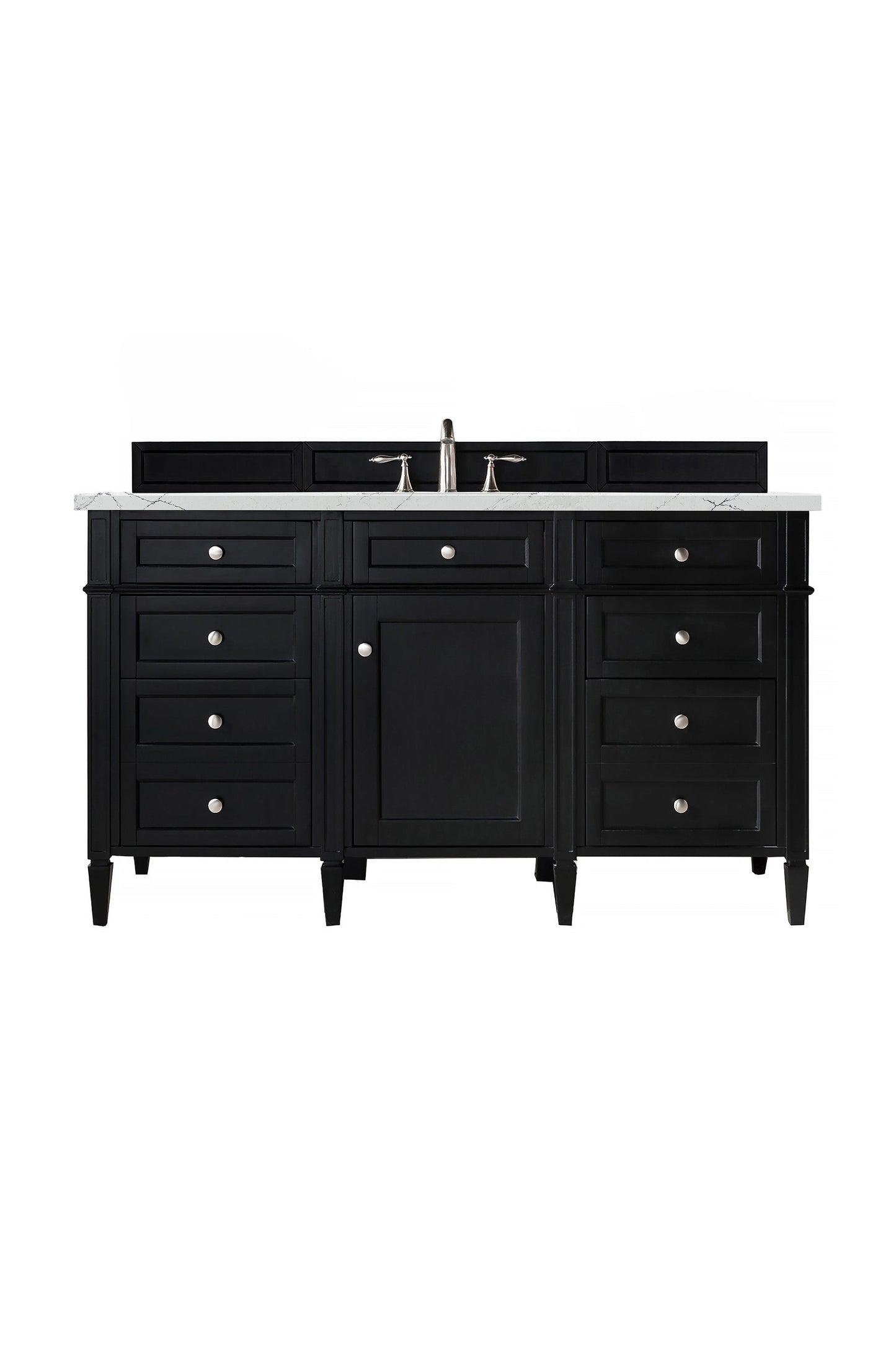 
                  
                    Brittany 60" Single Bathroom Vanity in Black Onyx Single Bathroom Vanity James Martin Vanities Ethereal Noctis Silestone 
                  
                