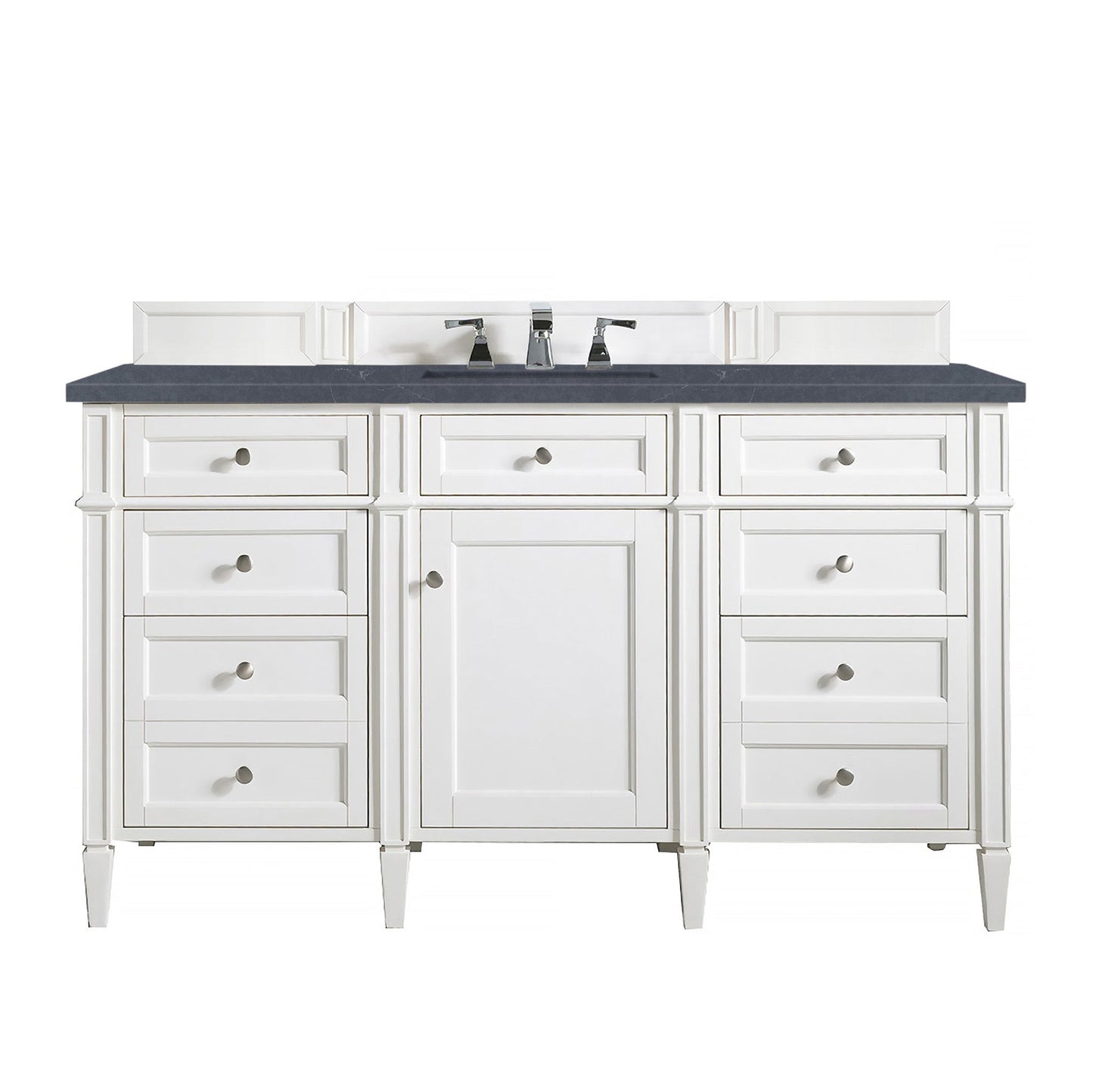 
                  
                    Brittany 60" Single Bathroom Vanity in Bright White Single Bathroom Vanity James Martin Vanities Charcoal Soapstone Silestone 
                  
                