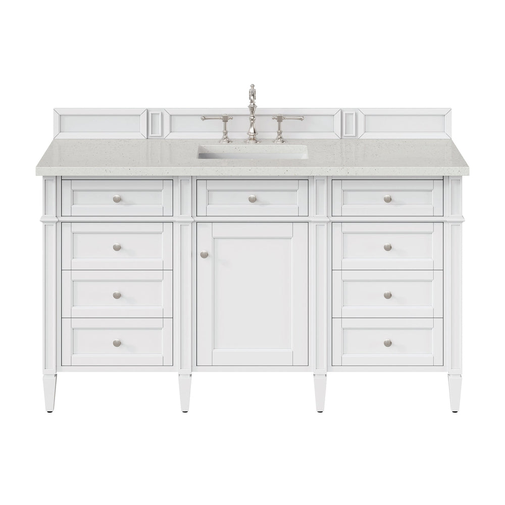 
                  
                    Brittany 60" Single Bathroom Vanity in Bright White Single Bathroom Vanity James Martin Vanities Lime Delight Silestone 
                  
                