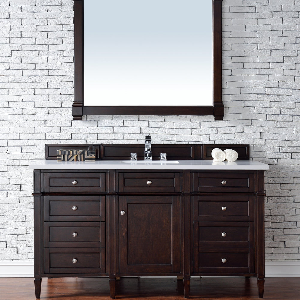 Brittany 60" Single Bathroom Vanity in Burnished Mahogany Single Bathroom Vanity James Martin Vanities Select Your Top 