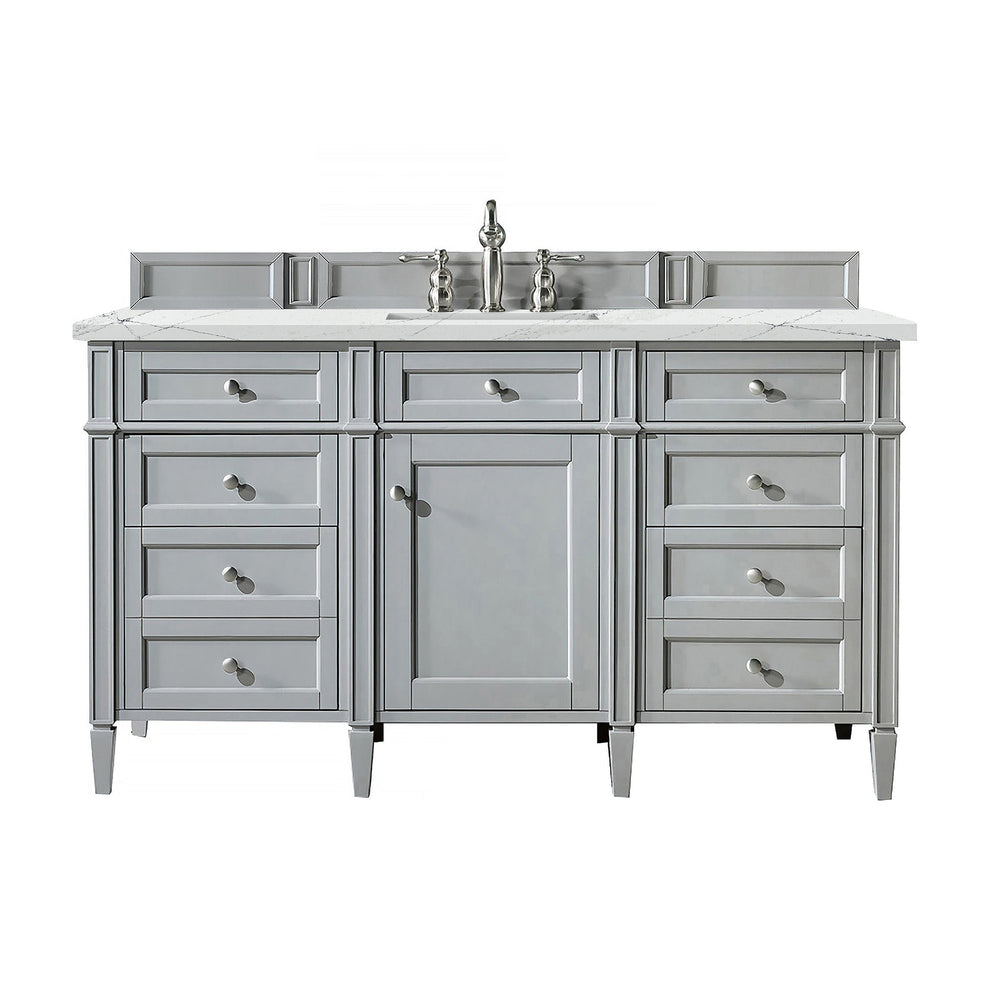 
                  
                    Brittany 60" Single Bathroom Vanity in Urban Gray Single Bathroom Vanity James Martin Vanities Ethereal Noctis Silestone 
                  
                