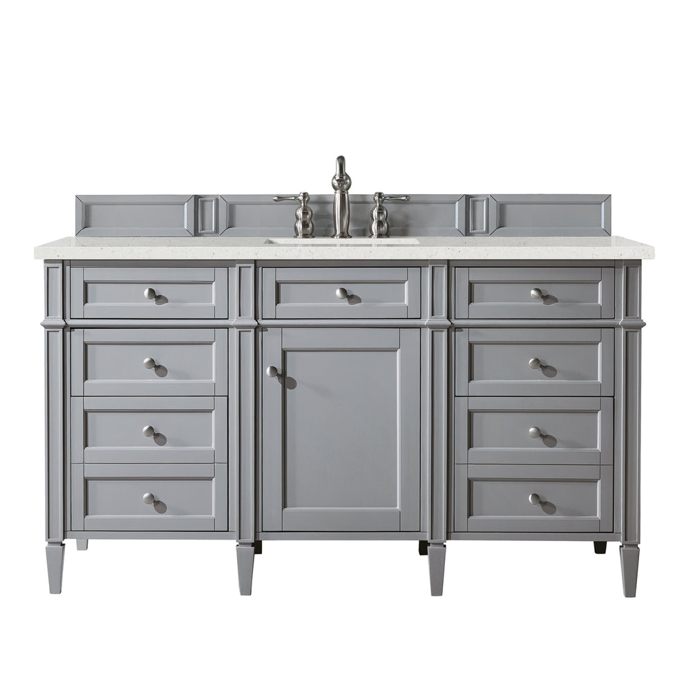 
                  
                    Brittany 60" Single Bathroom Vanity in Urban Gray Single Bathroom Vanity James Martin Vanities Lime Delight Quartz 
                  
                