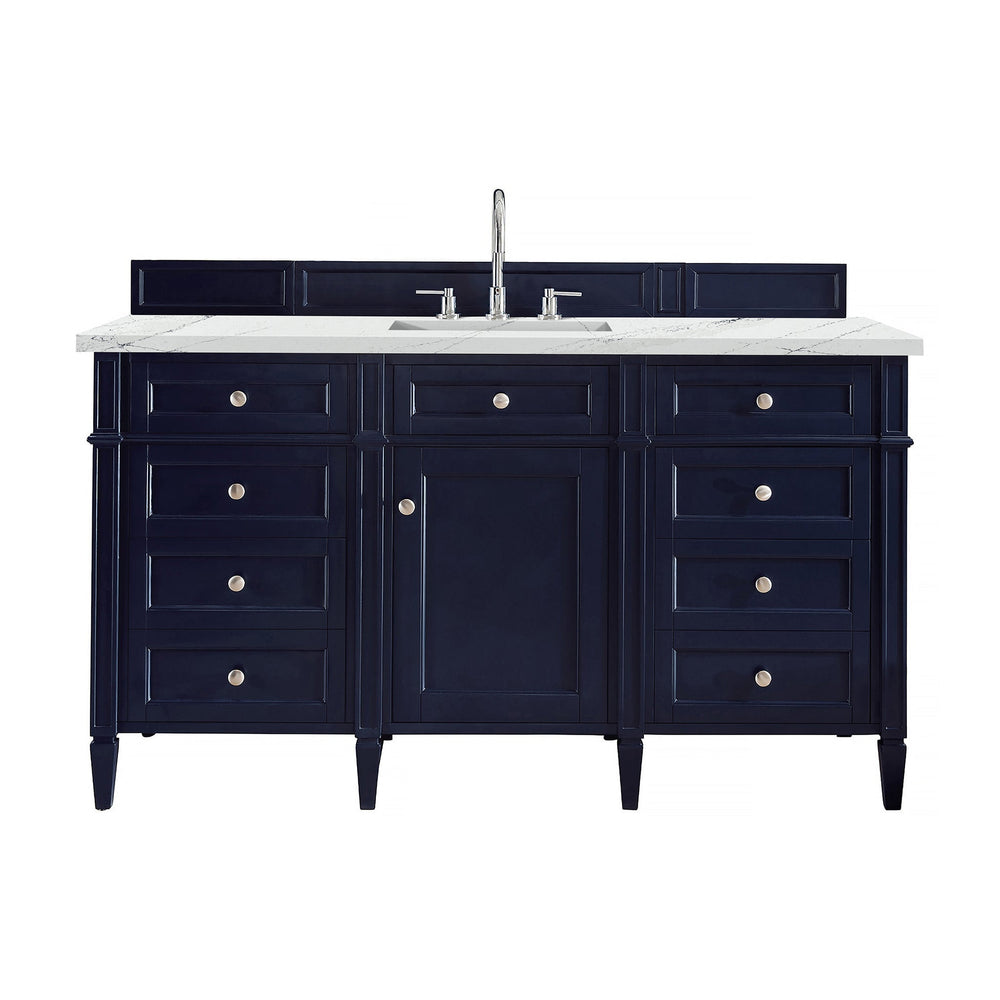 
                  
                    Brittany 60" Single Bathroom Vanity in Victory Blue Single Bathroom Vanity James Martin Vanities Ethereal Noctis Silestone 
                  
                