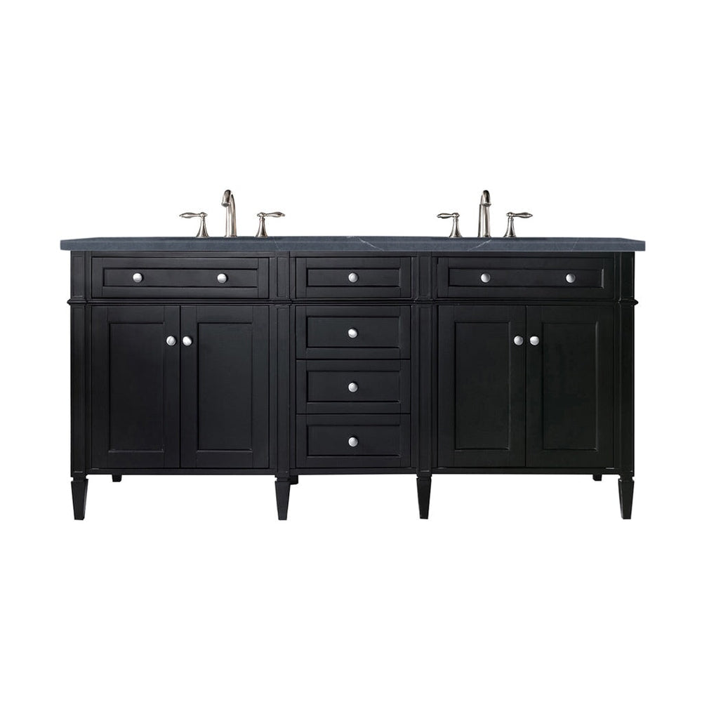 
                  
                    Brittany 72" Double Bathroom Vanity in Black Onyx Double bathroom Vanity James Martin Vanities Charcoal Soapstone Silestone 
                  
                