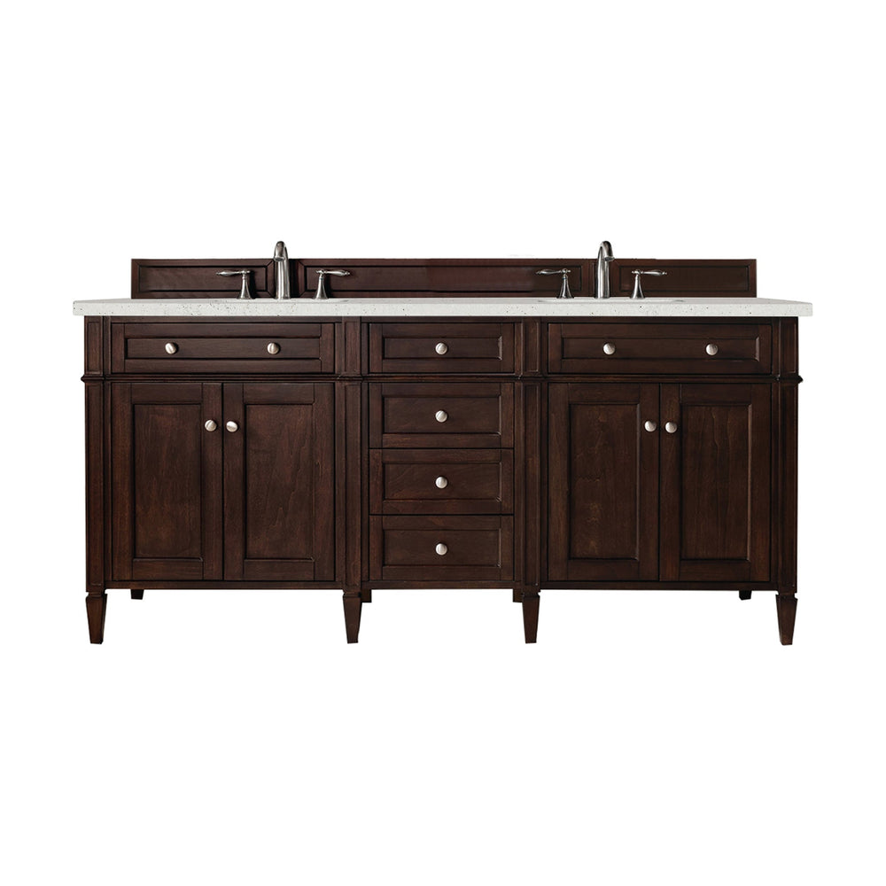 
                  
                    Brittany 72" Double Bathroom Vanity in Burnished Mahogany Double bathroom Vanity James Martin Vanities Lime Delight Quartz 
                  
                