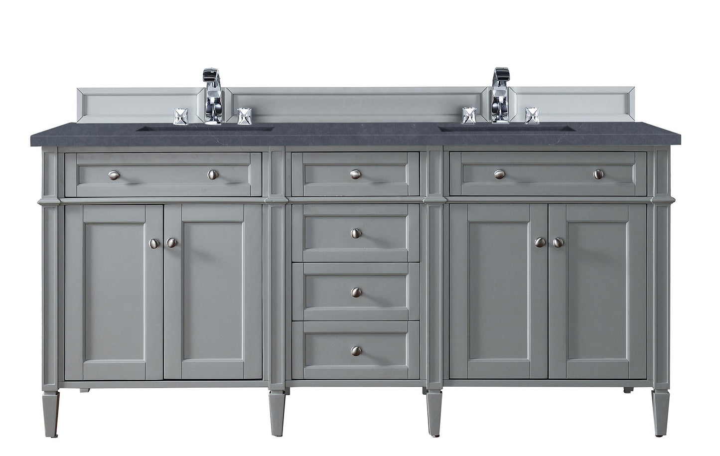 
                  
                    Brittany 72" Double Bathroom Vanity in Urban Gray Double bathroom Vanity James Martin Vanities Charcoal Soapstone Silestone 
                  
                