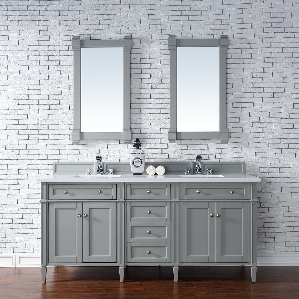 
                  
                    Brittany 72" Double Bathroom Vanity in Urban Gray Double bathroom Vanity James Martin Vanities Select Your Top 
                  
                