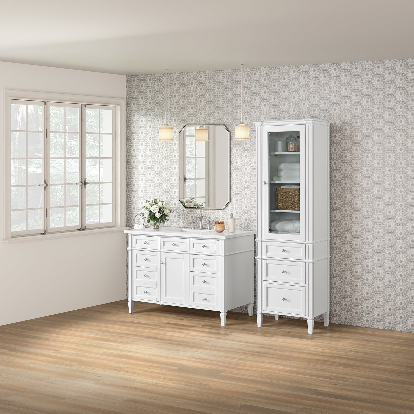 
                  
                    Brittany Linen Cabinet in Bright White Linen Cabinet James Martin Vanities 
                  
                