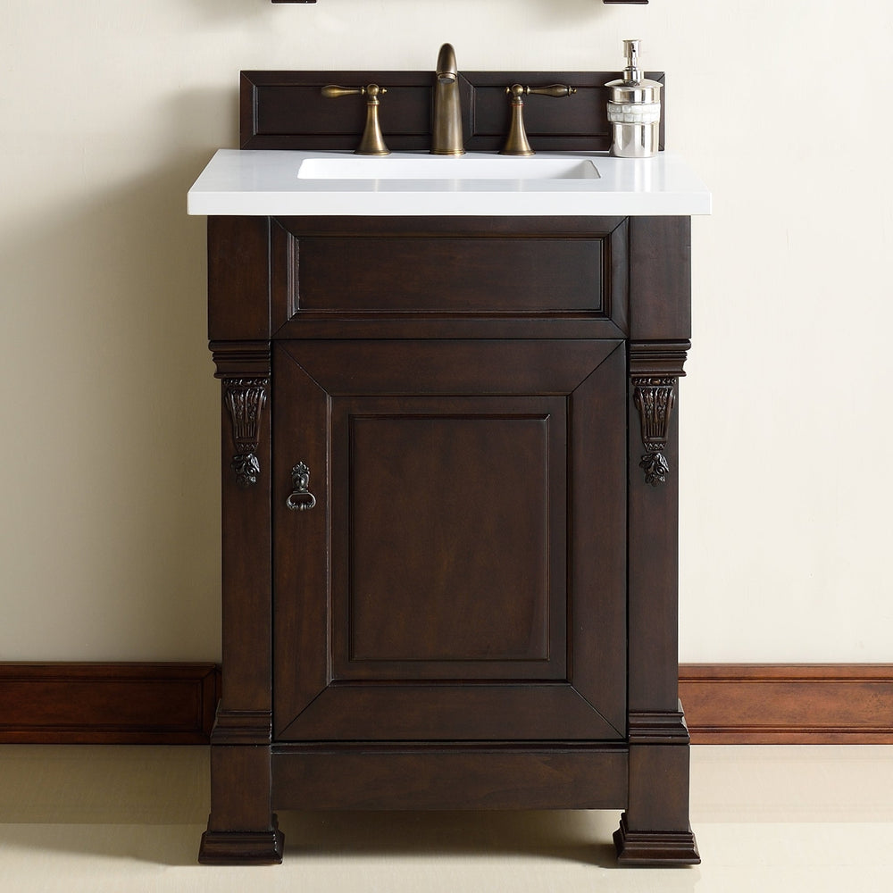 Brookfield 26" Single Bathroom Vanity in Burnished Mahogany Single Bathroom Vanity James Martin Vanities Select Your Top 