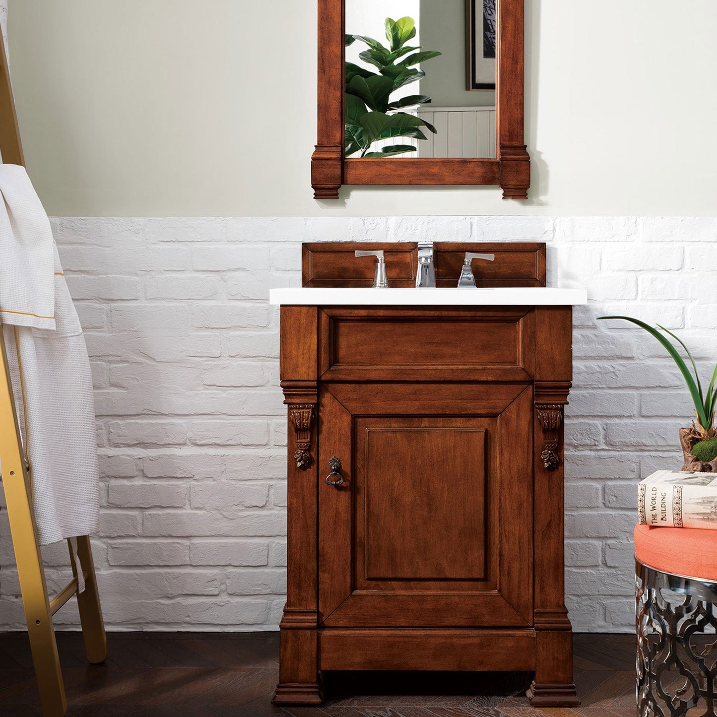 
                  
                    Brookfield 26" Single Bathroom Vanity in Warm Cherry Single Bathroom Vanity James Martin Vanities Select Your Top 
                  
                