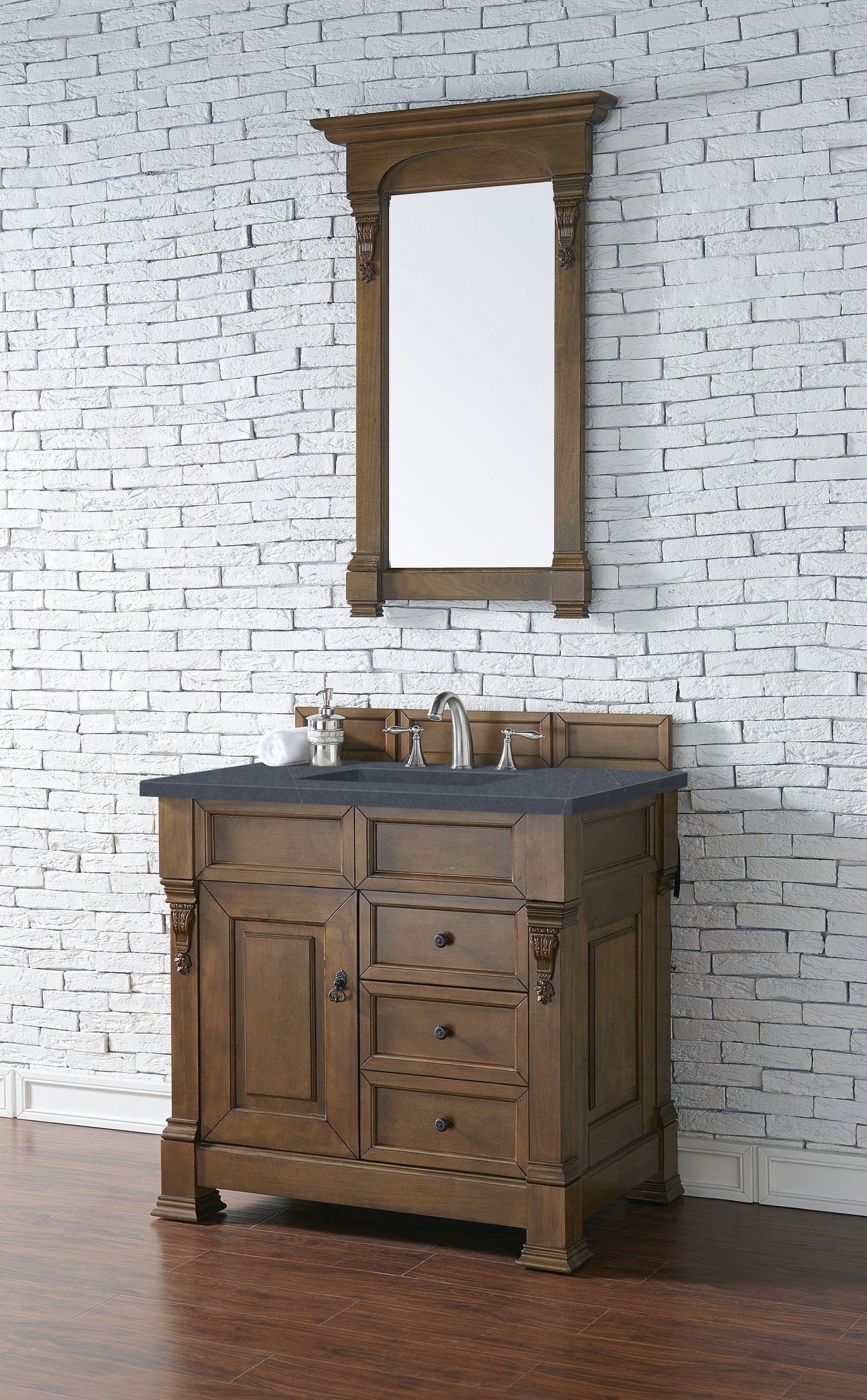 
                  
                    Brookfield 36" Single Bathroom Vanity in Country Oak Single Bathroom Vanity James Martin Vanities Charcoal Soapstone Quartz 
                  
                