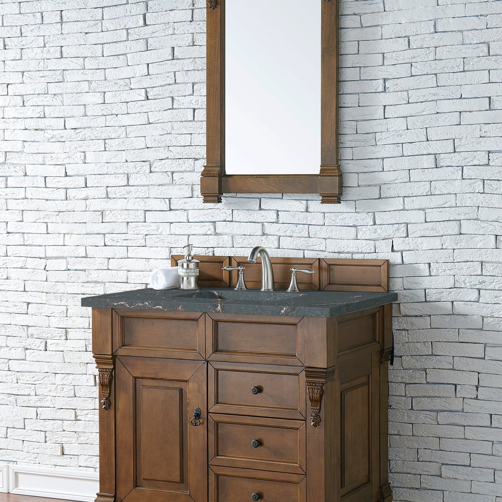 
                  
                    Brookfield 36" Single Bathroom Vanity in Country Oak Single Bathroom Vanity James Martin Vanities Parisien Bleu Quartz 
                  
                