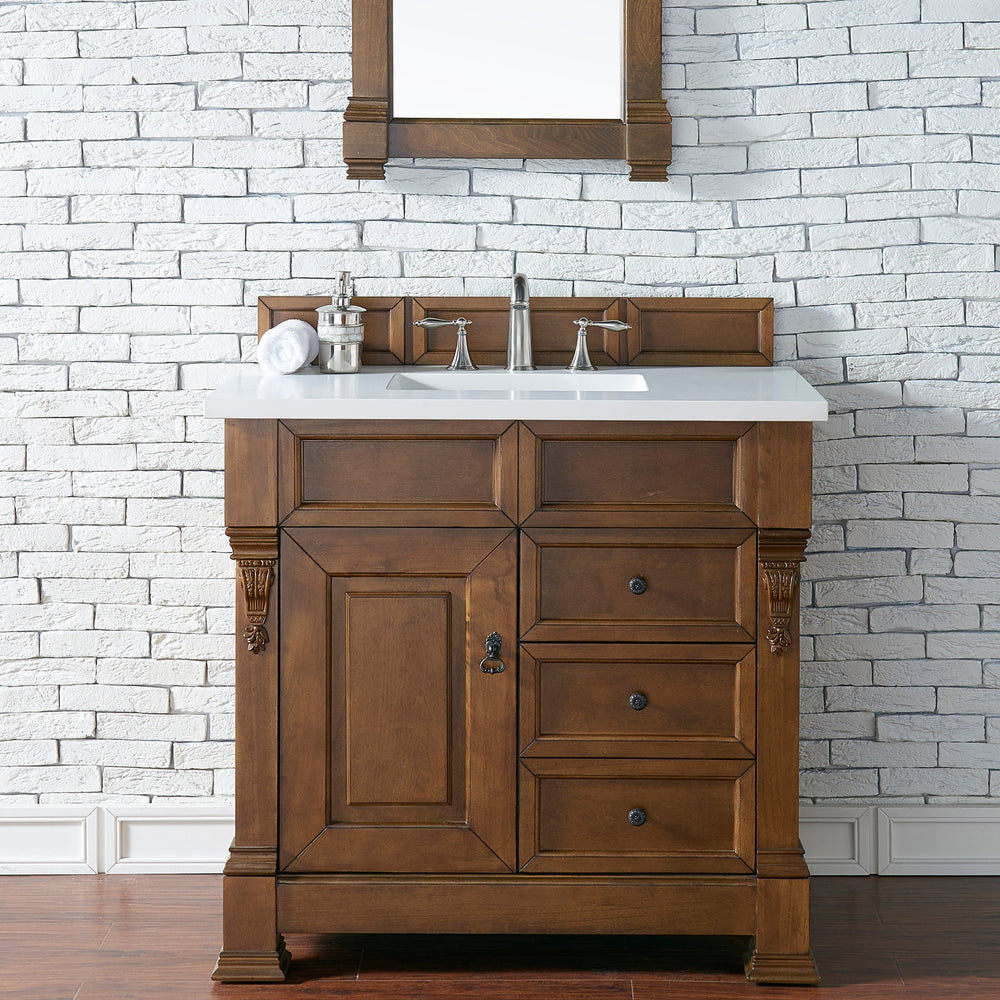 Brookfield 36" Single Bathroom Vanity in Country Oak Single Bathroom Vanity James Martin Vanities Select Your Top 