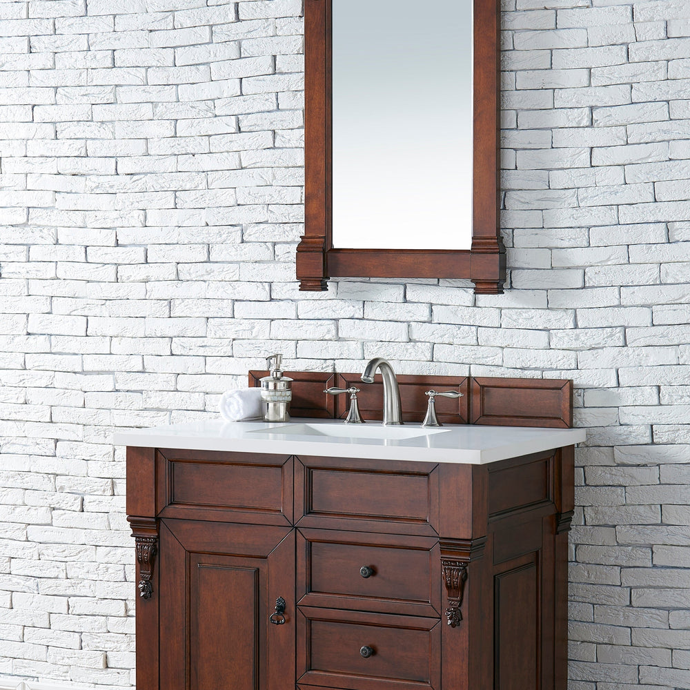 
                  
                    Brookfield 36" Single Bathroom Vanity in Warm Cherry Single Bathroom Vanity James Martin Vanities 
                  
                