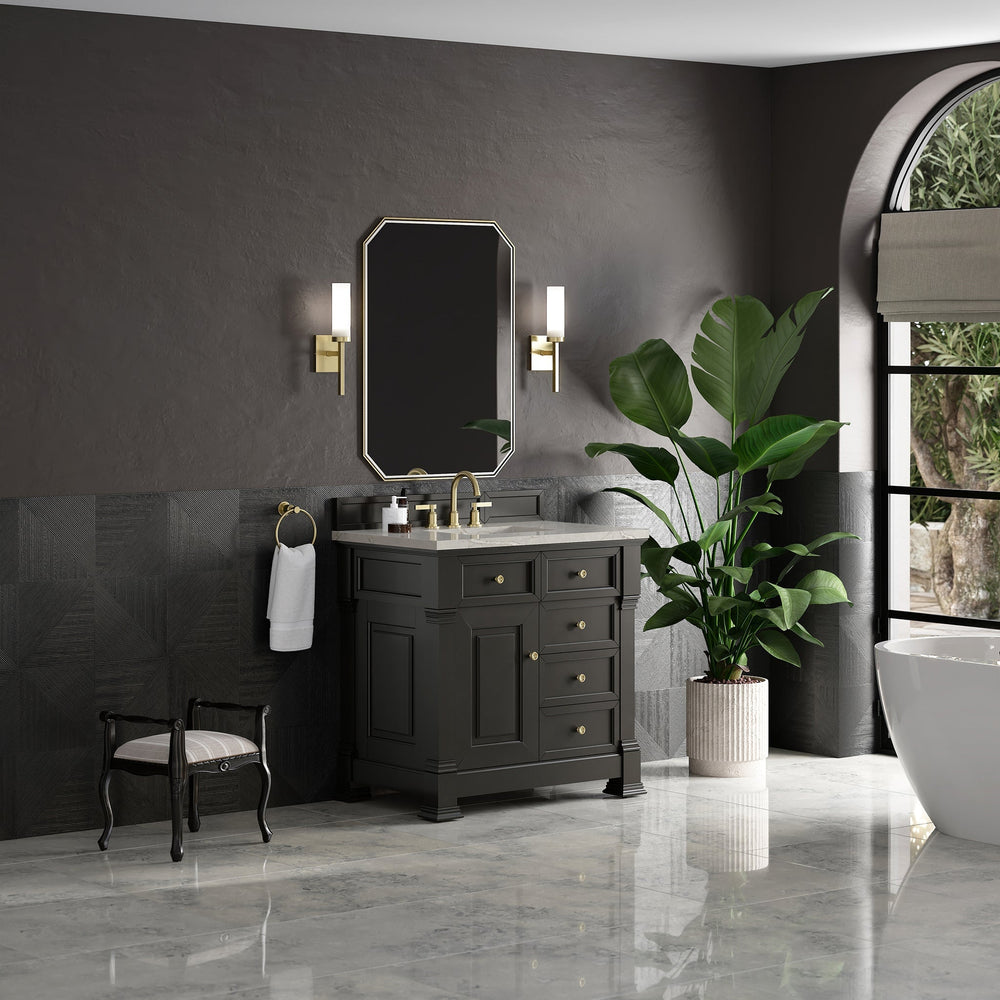 
                  
                    Brookfield 36" Single Vanity in Black Onyx Single Bathroom Vanity James Martin Vanities 
                  
                