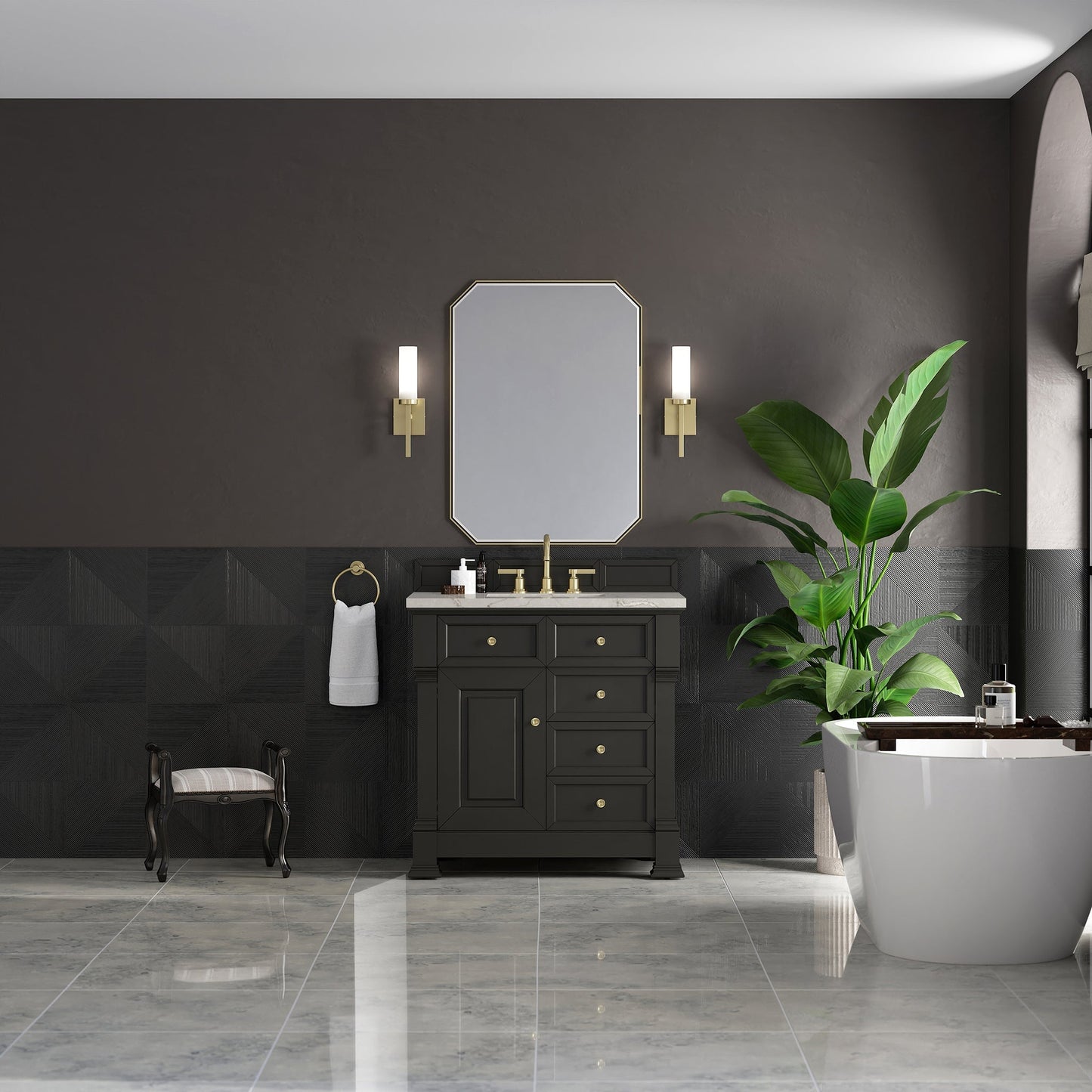 
                  
                    Brookfield 36" Single Vanity in Black Onyx Single Bathroom Vanity James Martin Vanities Select Your Top 
                  
                