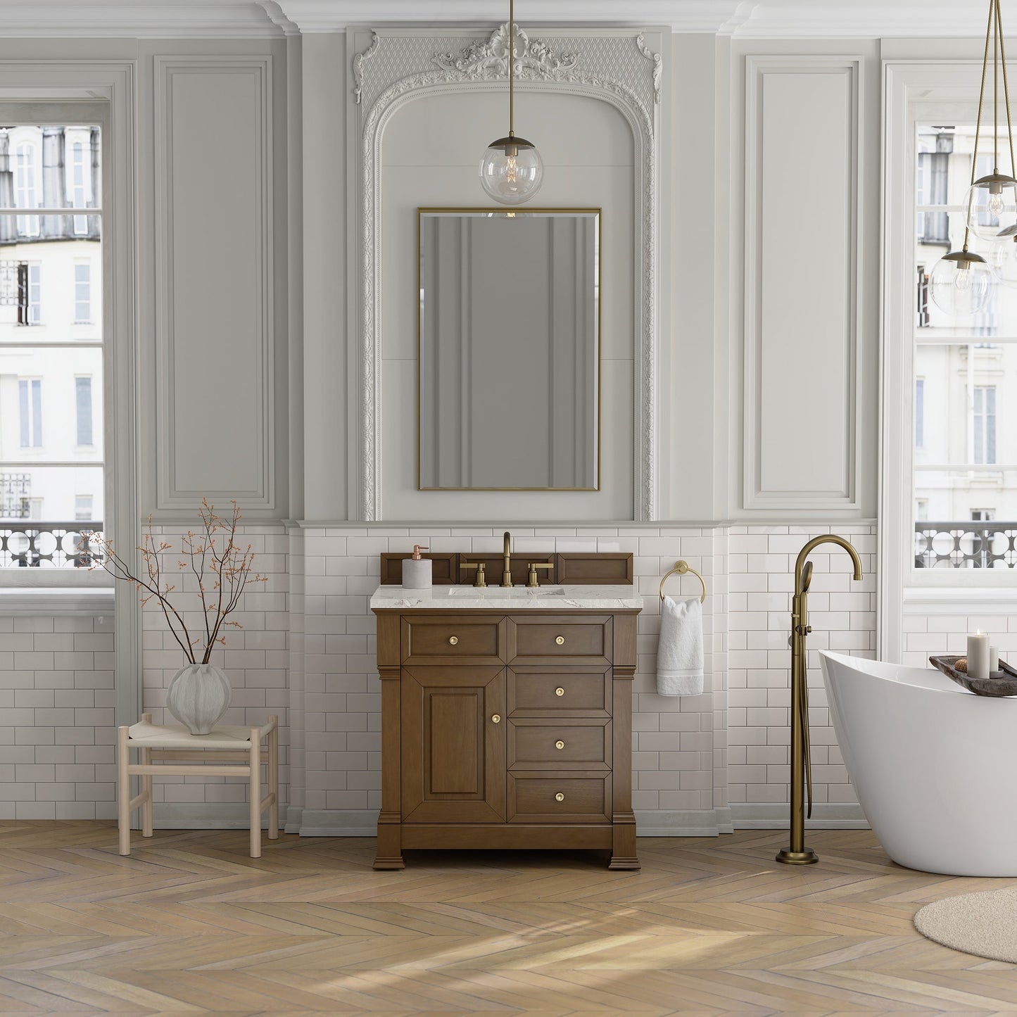 
                  
                    Brookfield 36" Single Vanity in Honey Oak Single Bathroom Vanity James Martin Vanities Select Your Top 
                  
                