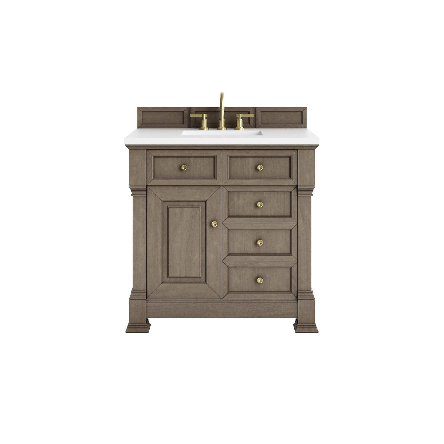 
                  
                    Brookfield 36" Single Vanity in Pecan Single Bathroom Vanity James Martin Vanities 
                  
                