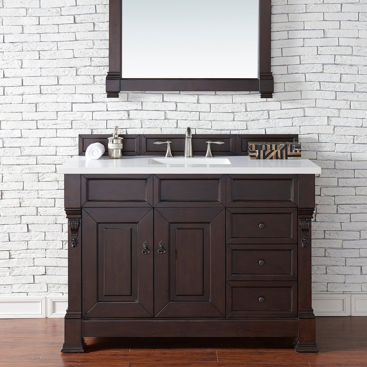 
                  
                    Brookfield 48" Single Bathroom Vanity in Burnished Mahogany Single Bathroom Vanity James Martin Vanities Select Your Top 
                  
                