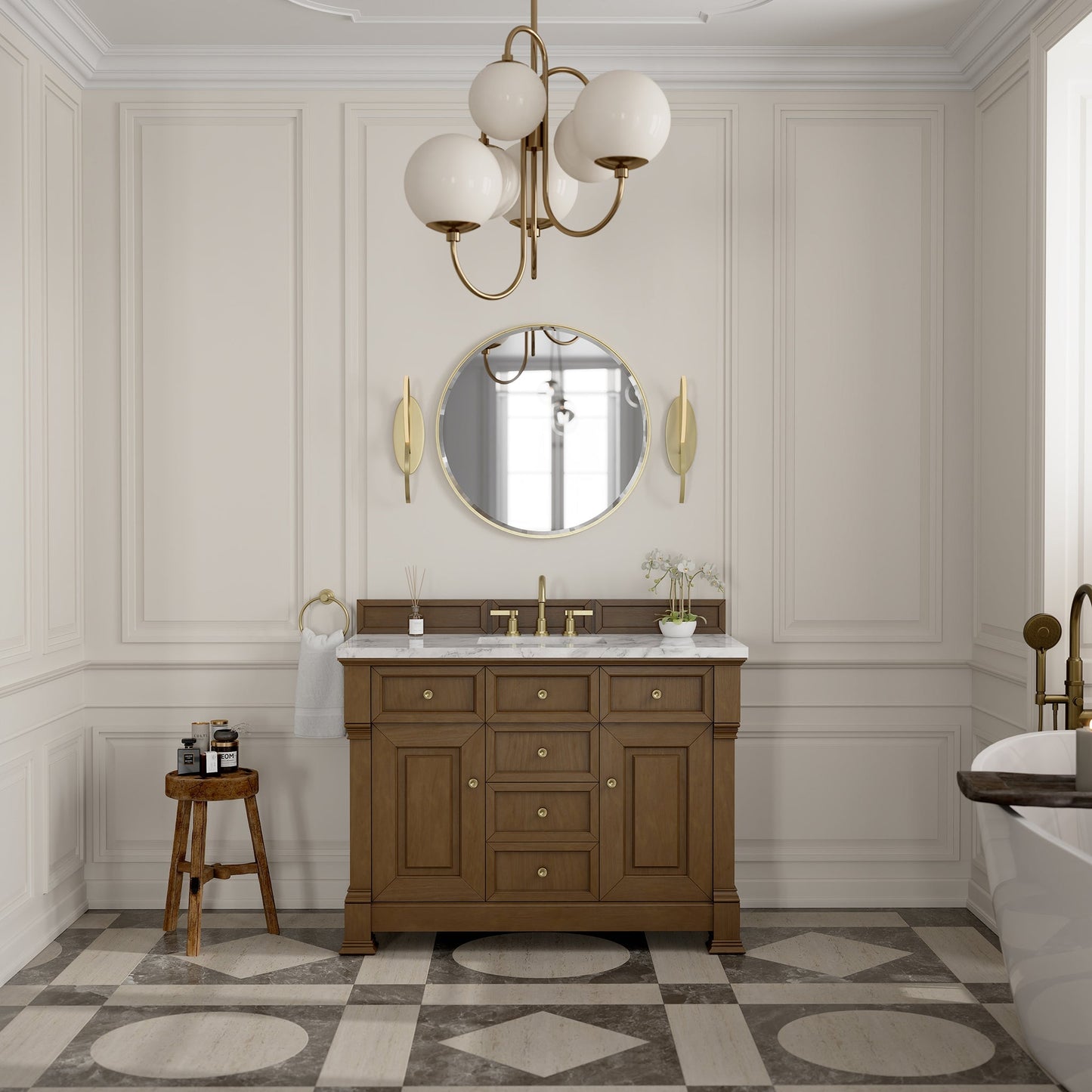 
                  
                    Brookfield 48" Single Vanity in Honey Oak Single Bathroom Vanity James Martin Vanities Select Your Top 
                  
                