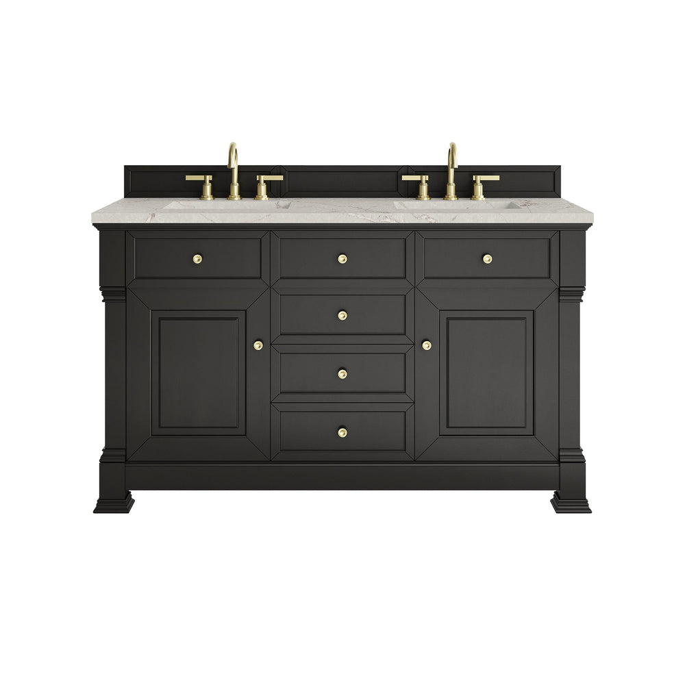 
                  
                    Brookfield 60" Double Vanity in Black Onyx Double Bathroom Vanity James Martin Vanities 
                  
                