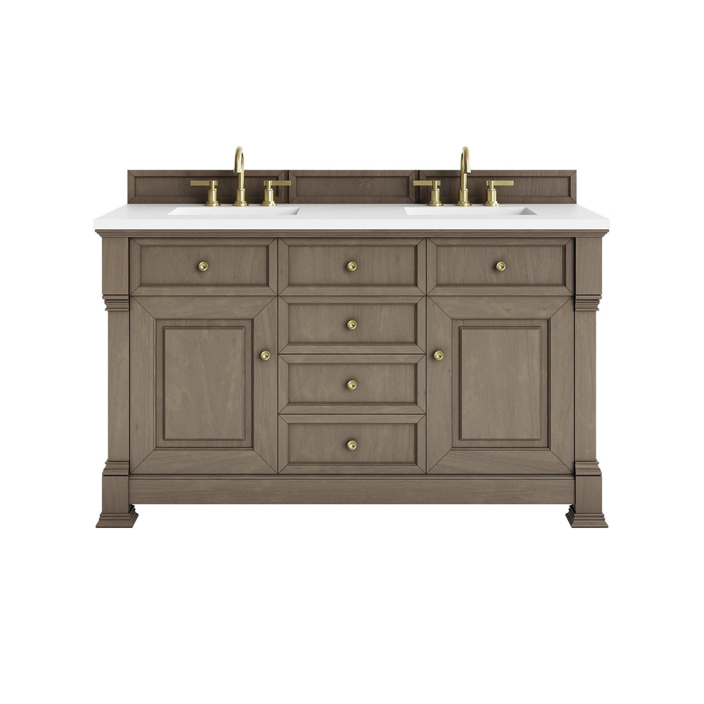 
                  
                    Brookfield 60" Double Vanity in Pecan Double Bathroom Vanity James Martin Vanities 
                  
                