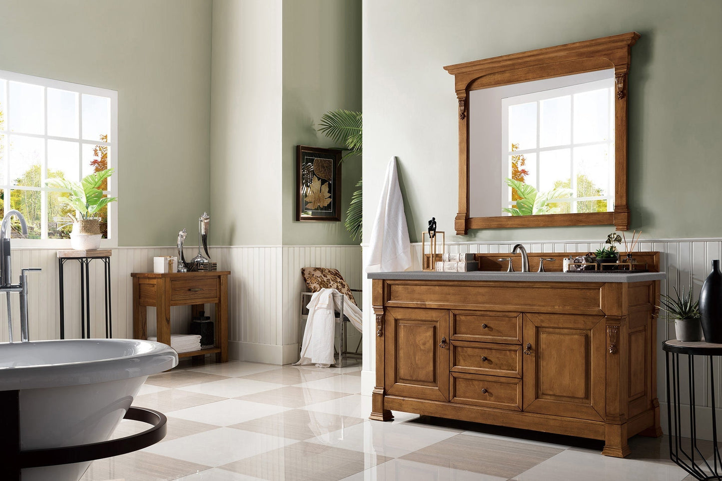 
                  
                    Brookfield 60" Single Bathroom Vanity in Country Oak Single Bathroom Vanity James Martin Vanities 
                  
                